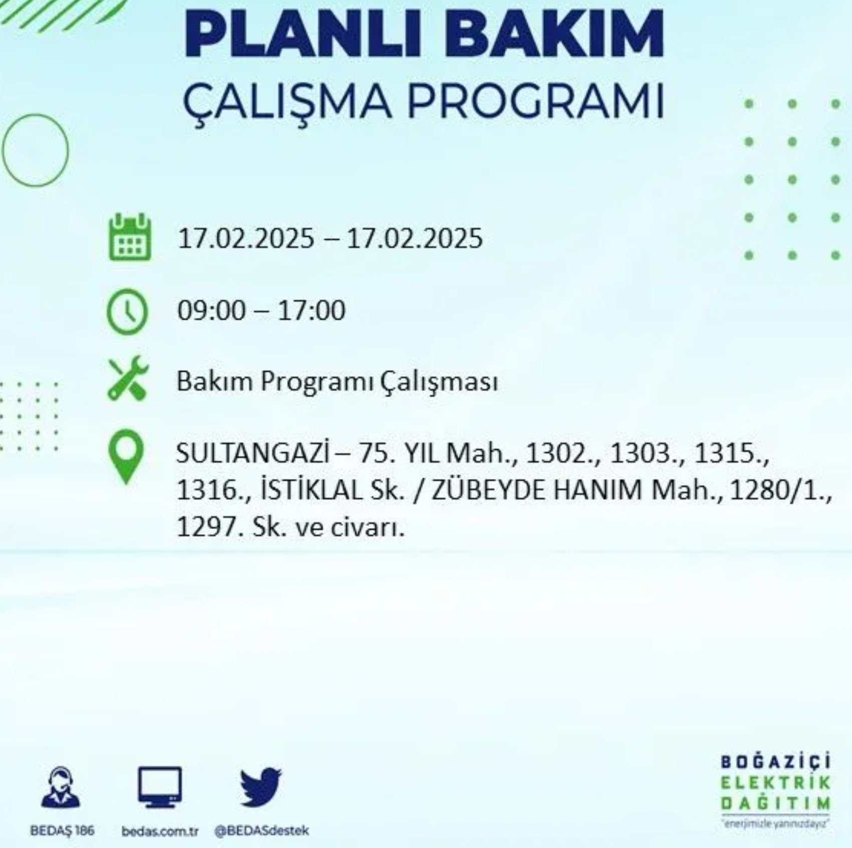 BEDAŞ açıkladı... İstanbul'da elektrik kesintisi: 17 Şubat'ta hangi mahalleler etkilenecek?