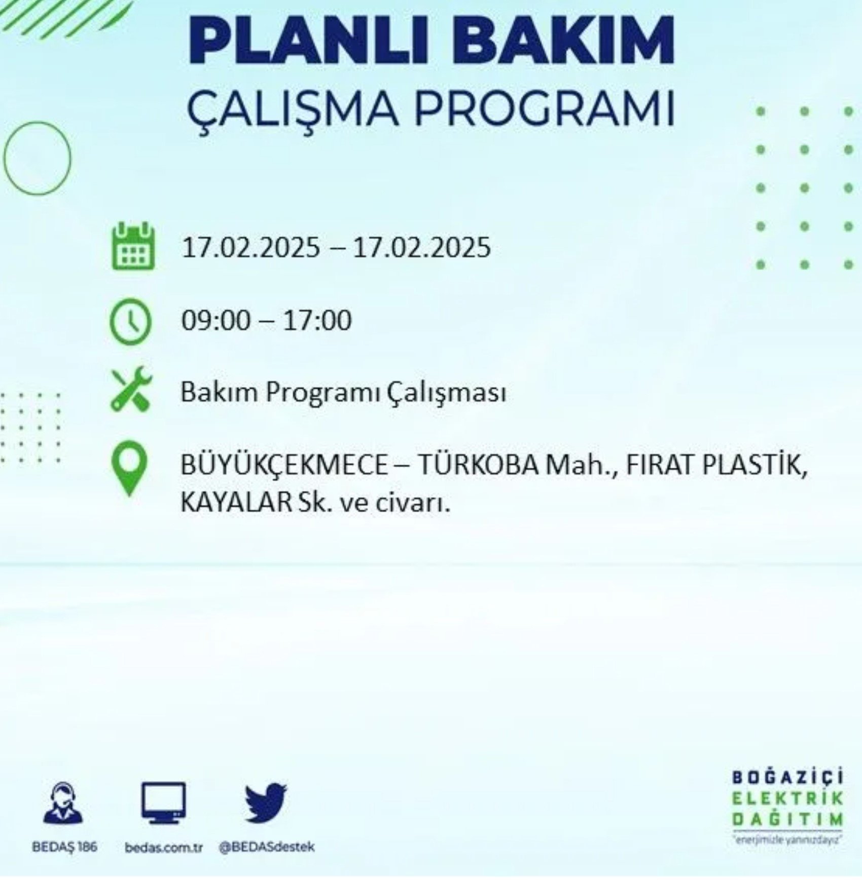 BEDAŞ açıkladı... İstanbul'da elektrik kesintisi: 17 Şubat'ta hangi mahalleler etkilenecek?