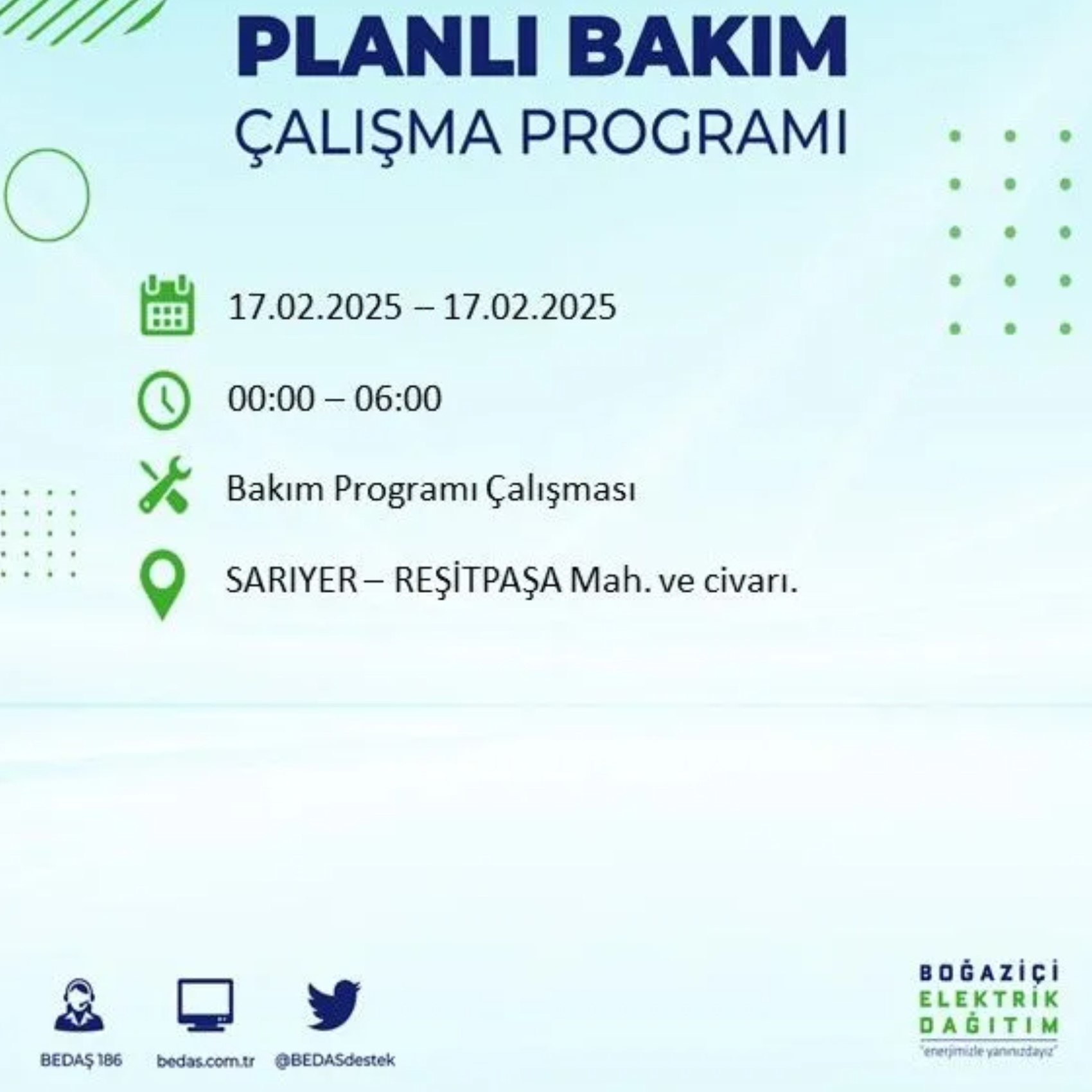 BEDAŞ açıkladı... İstanbul'da elektrik kesintisi: 17 Şubat'ta hangi mahalleler etkilenecek?