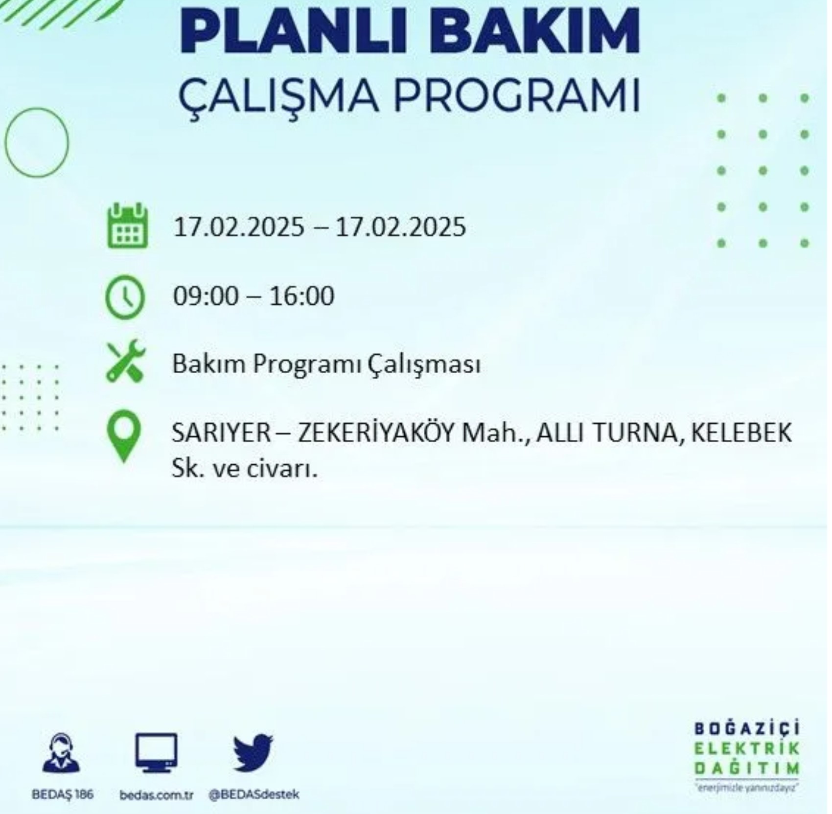 BEDAŞ açıkladı... İstanbul'da elektrik kesintisi: 17 Şubat'ta hangi mahalleler etkilenecek?