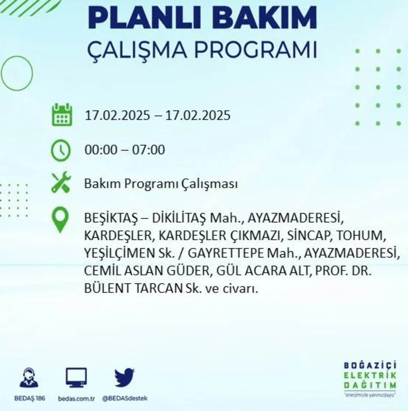 BEDAŞ açıkladı... İstanbul'da elektrik kesintisi: 17 Şubat'ta hangi mahalleler etkilenecek?