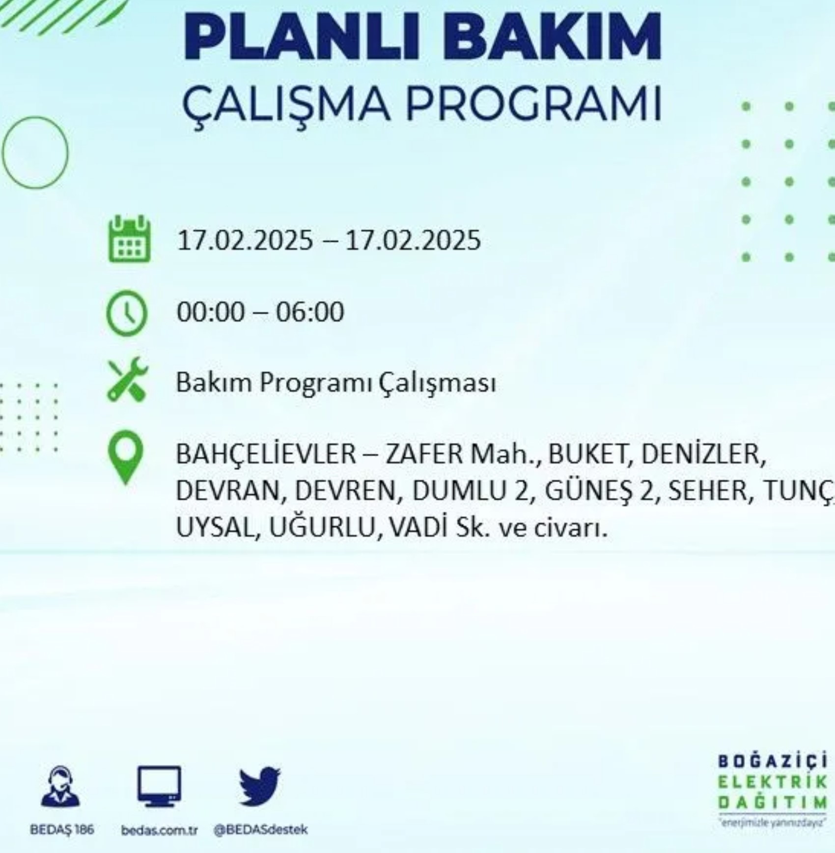 BEDAŞ açıkladı... İstanbul'da elektrik kesintisi: 17 Şubat'ta hangi mahalleler etkilenecek?