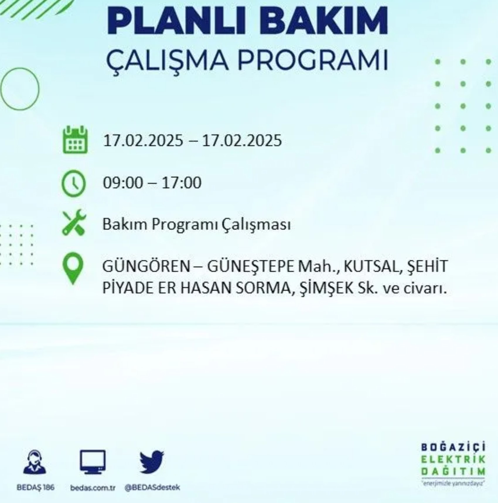 BEDAŞ açıkladı... İstanbul'da elektrik kesintisi: 17 Şubat'ta hangi mahalleler etkilenecek?