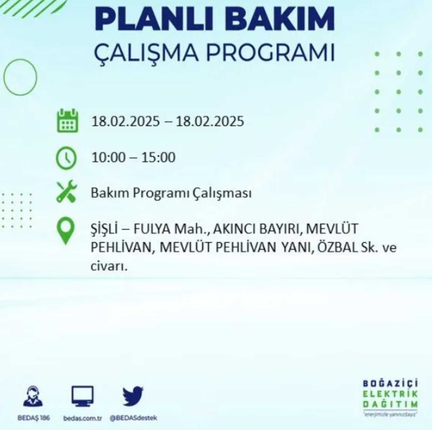 BEDAŞ açıkladı... İstanbul'da elektrik kesintisi: 18 Şubat'ta hangi mahalleler etkilenecek?