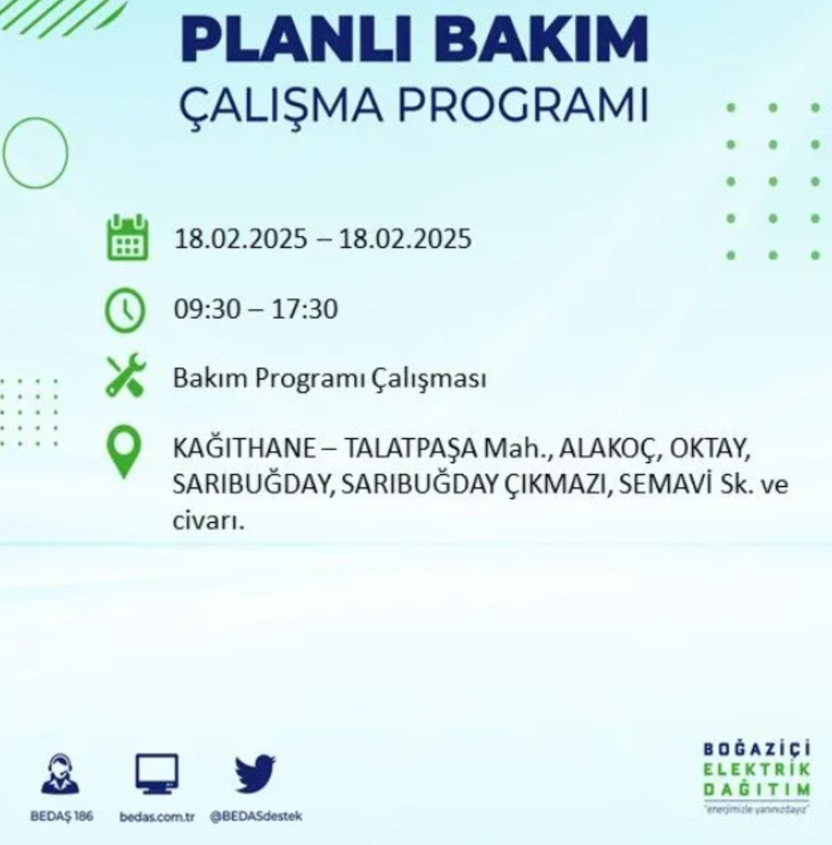 BEDAŞ açıkladı... İstanbul'da elektrik kesintisi: 18 Şubat'ta hangi mahalleler etkilenecek?