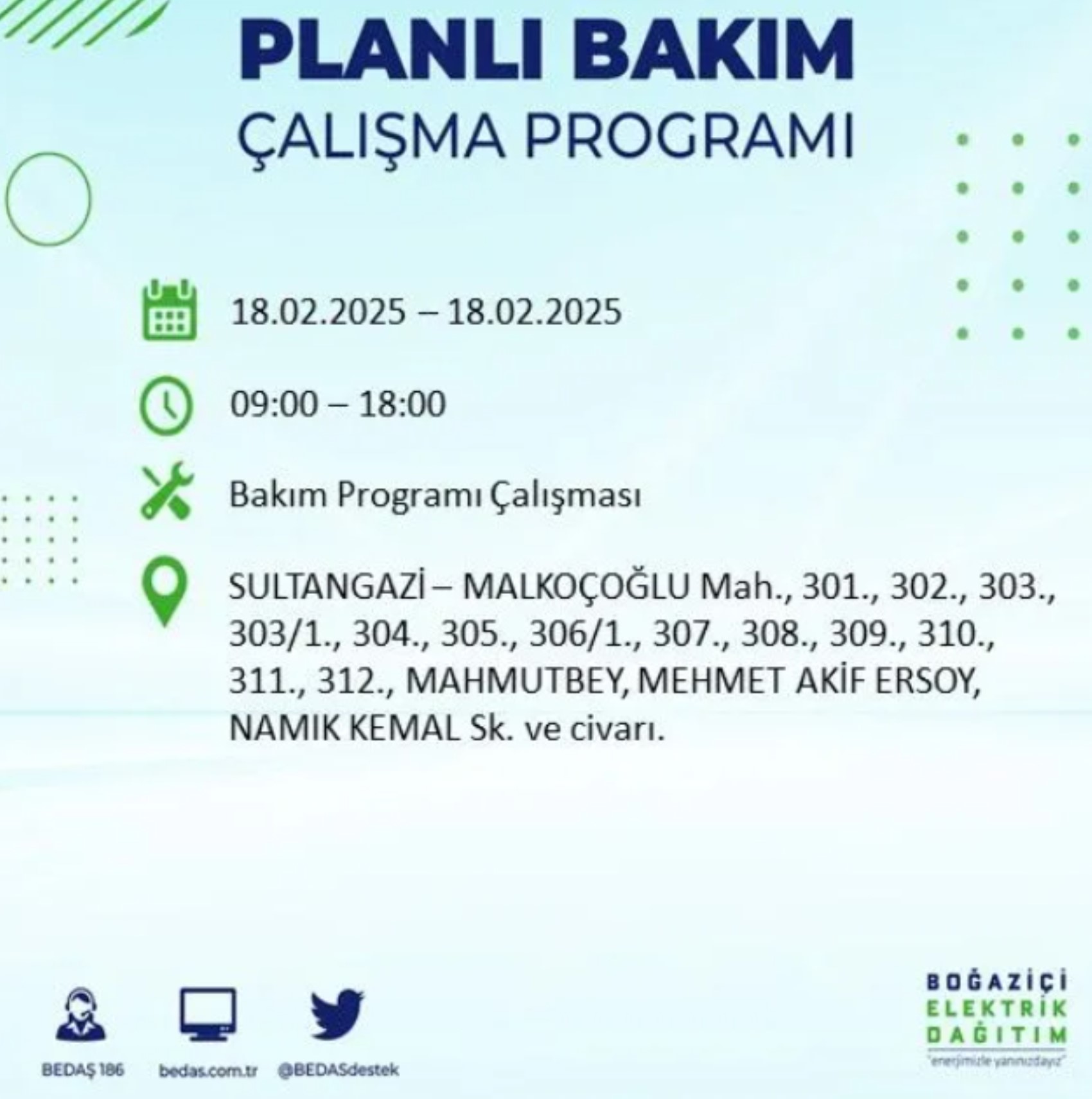 BEDAŞ açıkladı... İstanbul'da elektrik kesintisi: 18 Şubat'ta hangi mahalleler etkilenecek?