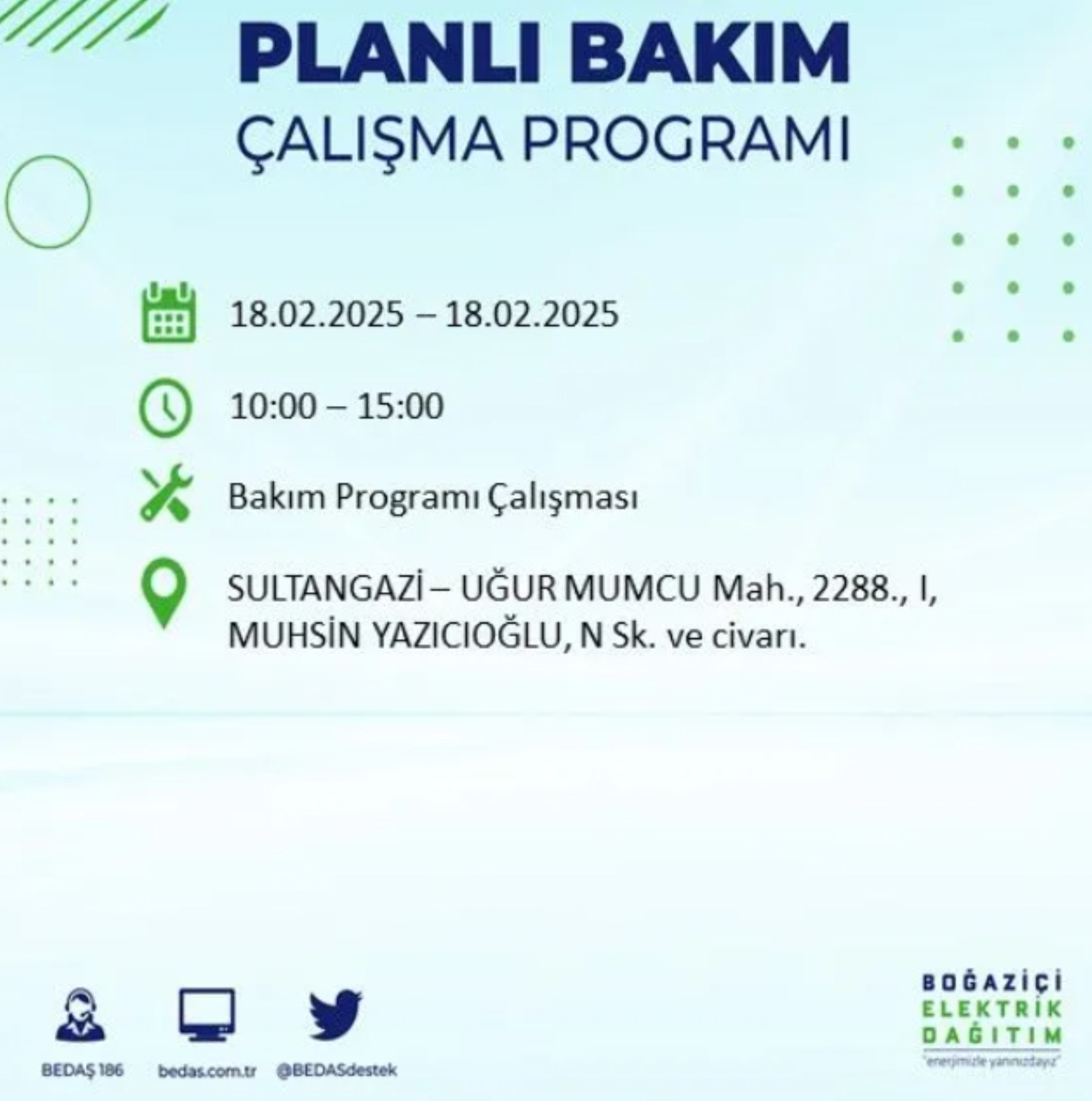 BEDAŞ açıkladı... İstanbul'da elektrik kesintisi: 18 Şubat'ta hangi mahalleler etkilenecek?