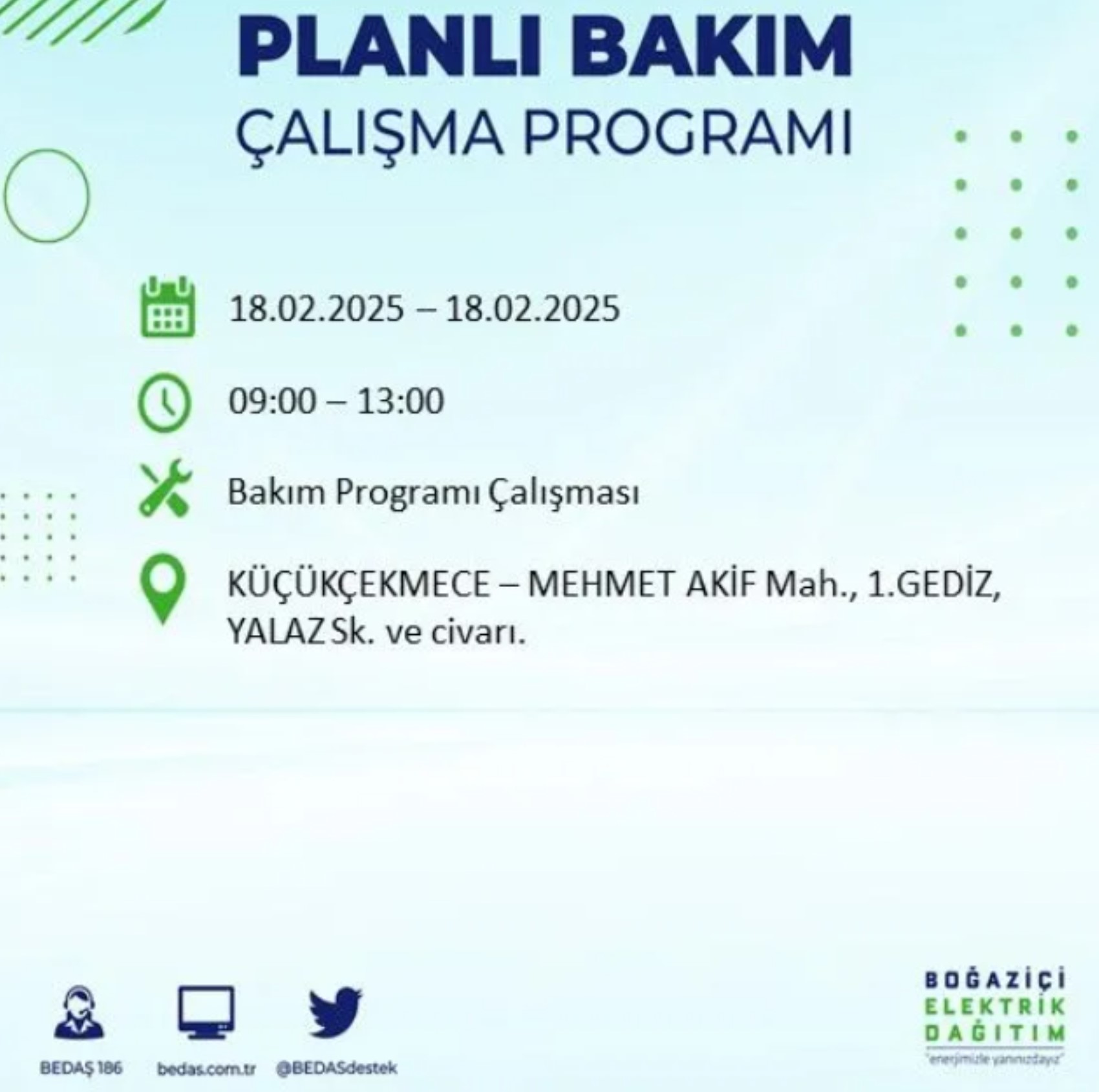 BEDAŞ açıkladı... İstanbul'da elektrik kesintisi: 18 Şubat'ta hangi mahalleler etkilenecek?