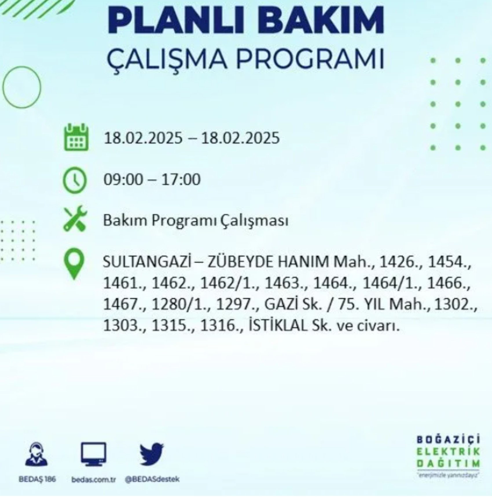 BEDAŞ açıkladı... İstanbul'da elektrik kesintisi: 18 Şubat'ta hangi mahalleler etkilenecek?