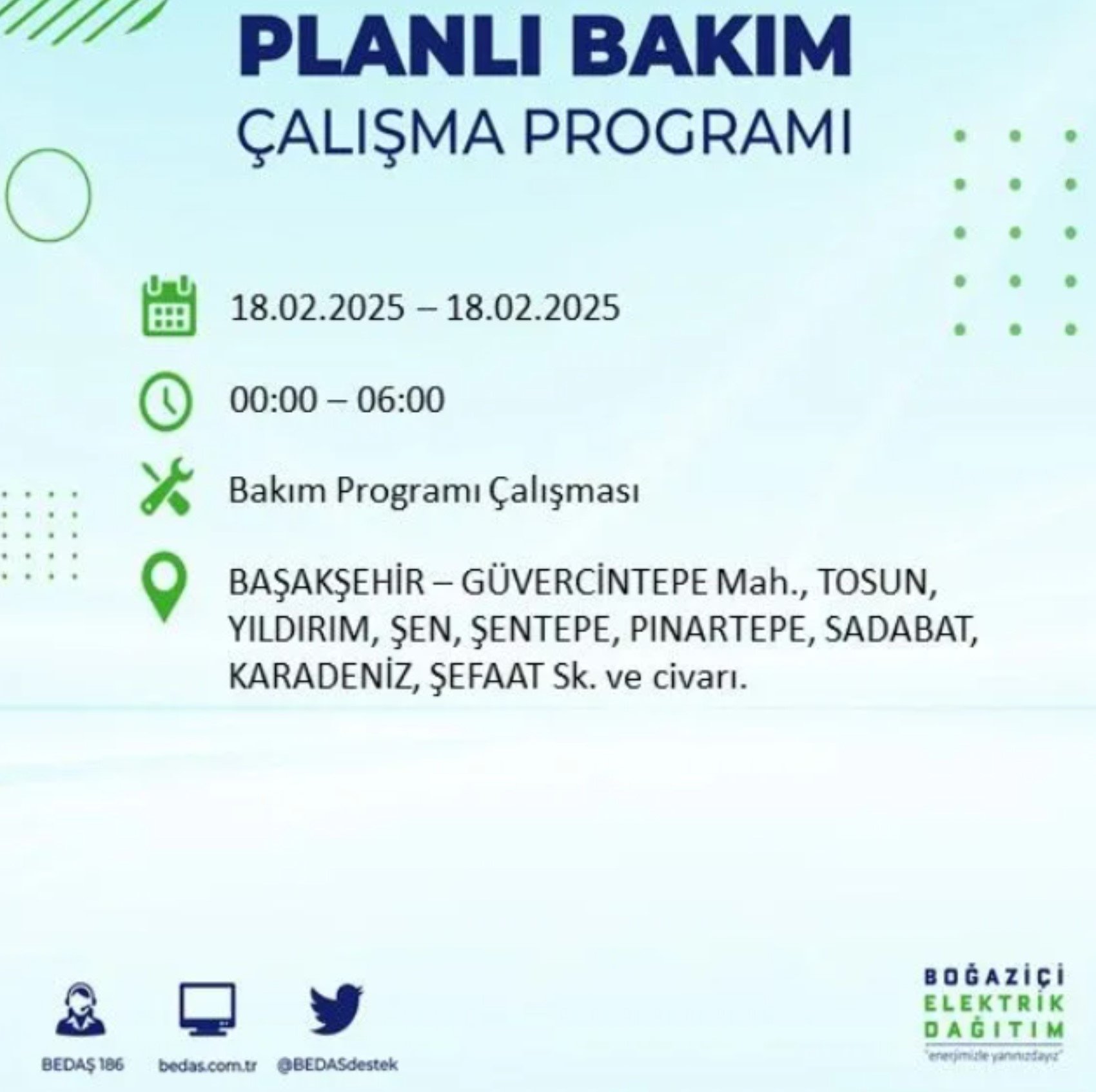 BEDAŞ açıkladı... İstanbul'da elektrik kesintisi: 18 Şubat'ta hangi mahalleler etkilenecek?