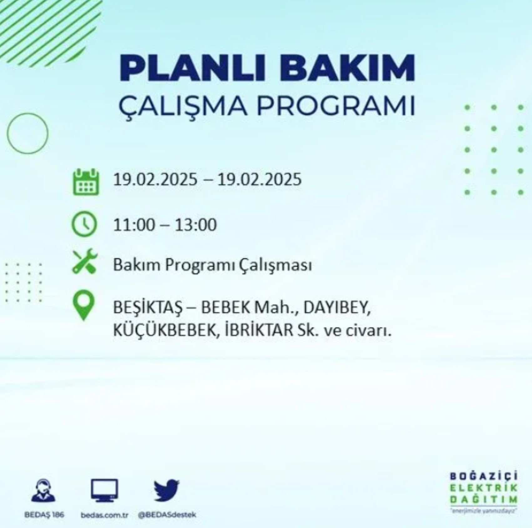 BEDAŞ açıkladı... İstanbul'da elektrik kesintisi: 19 Şubat'ta hangi mahalleler etkilenecek?