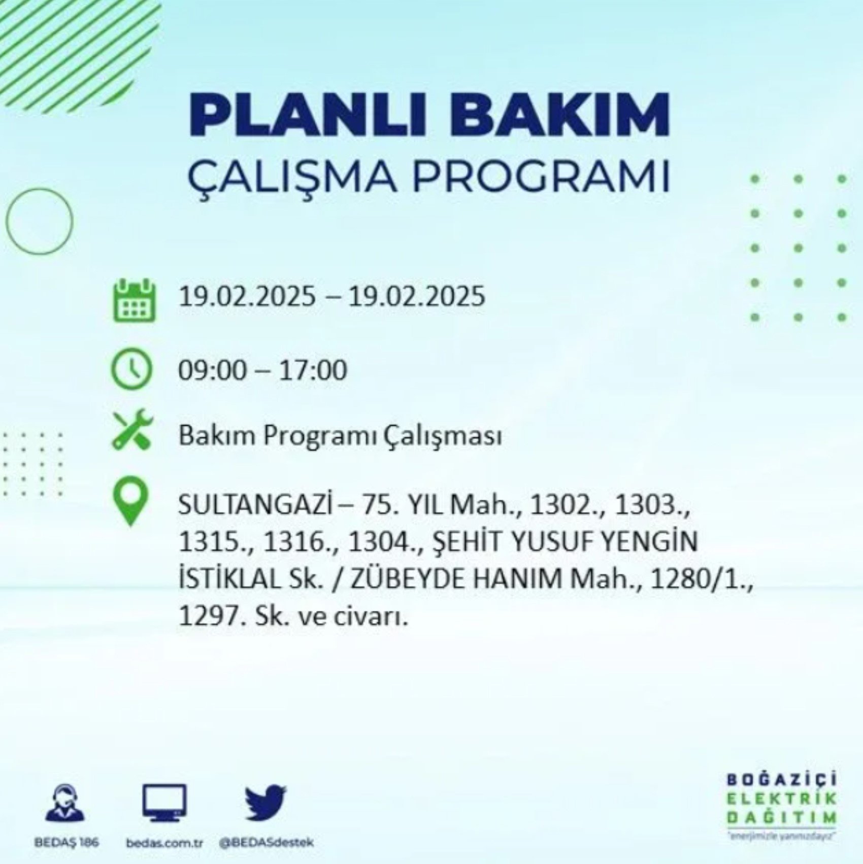 BEDAŞ açıkladı... İstanbul'da elektrik kesintisi: 19 Şubat'ta hangi mahalleler etkilenecek?