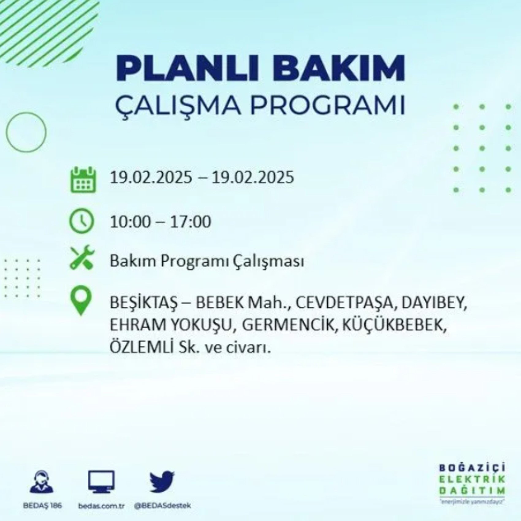 BEDAŞ açıkladı... İstanbul'da elektrik kesintisi: 19 Şubat'ta hangi mahalleler etkilenecek?