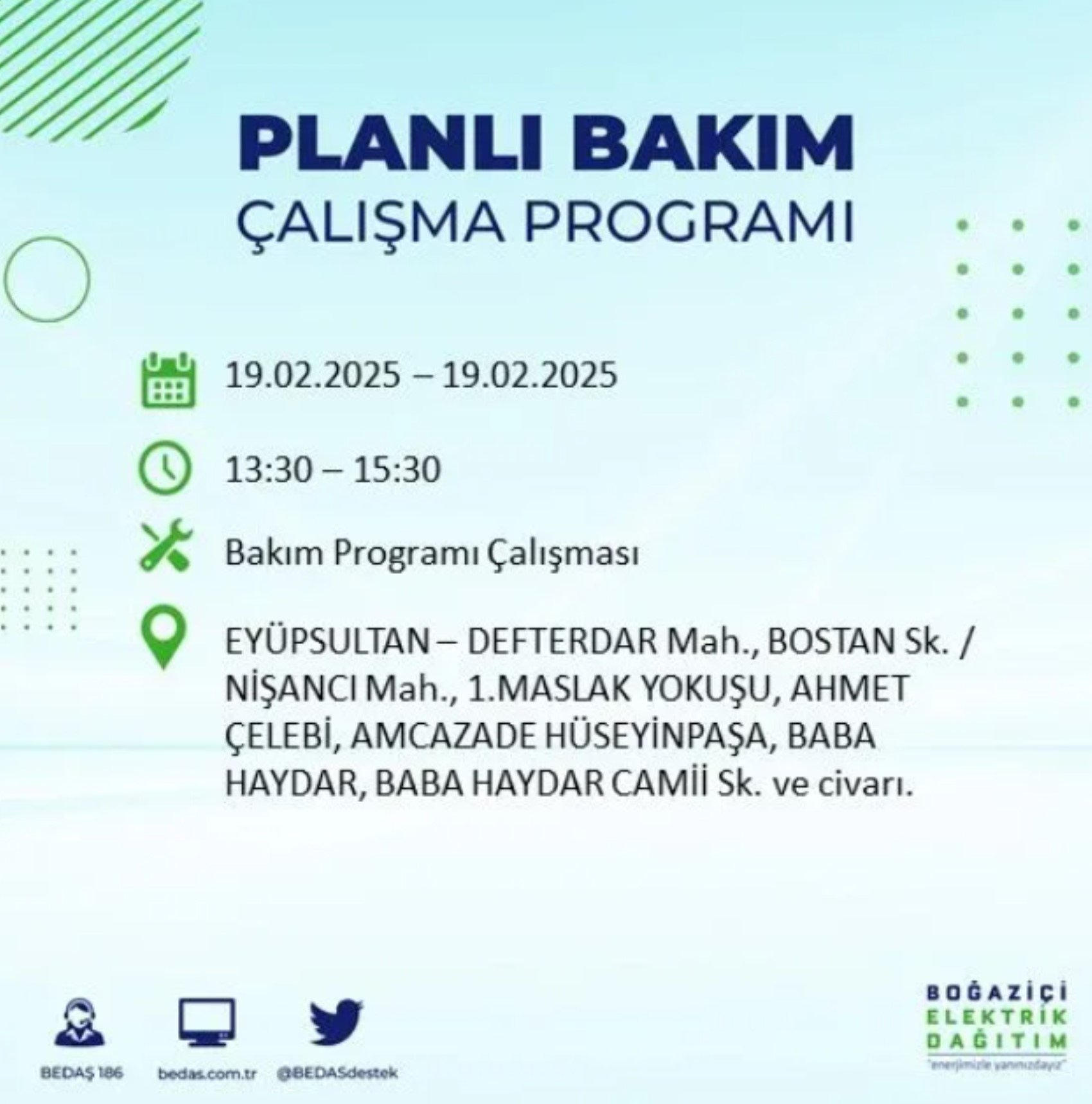 BEDAŞ açıkladı... İstanbul'da elektrik kesintisi: 19 Şubat'ta hangi mahalleler etkilenecek?