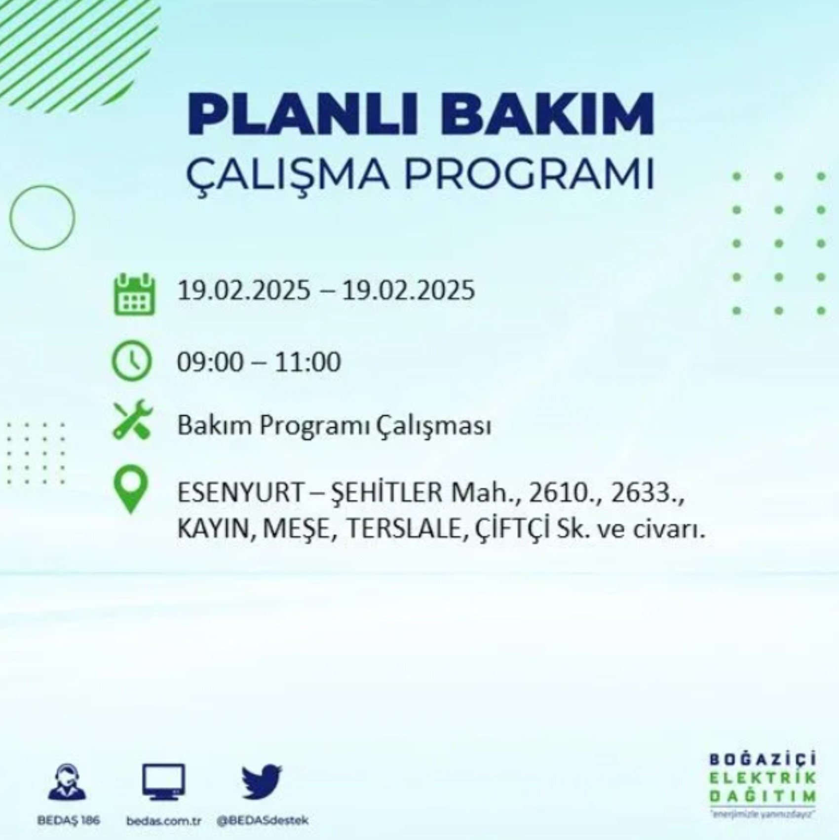 BEDAŞ açıkladı... İstanbul'da elektrik kesintisi: 19 Şubat'ta hangi mahalleler etkilenecek?