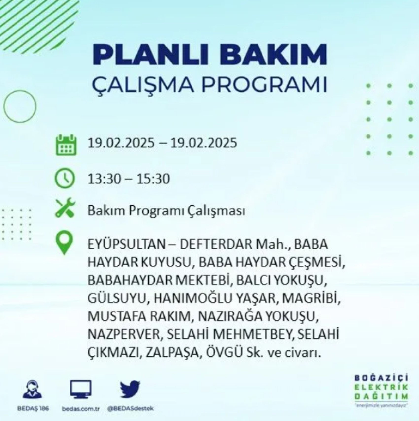 BEDAŞ açıkladı... İstanbul'da elektrik kesintisi: 19 Şubat'ta hangi mahalleler etkilenecek?