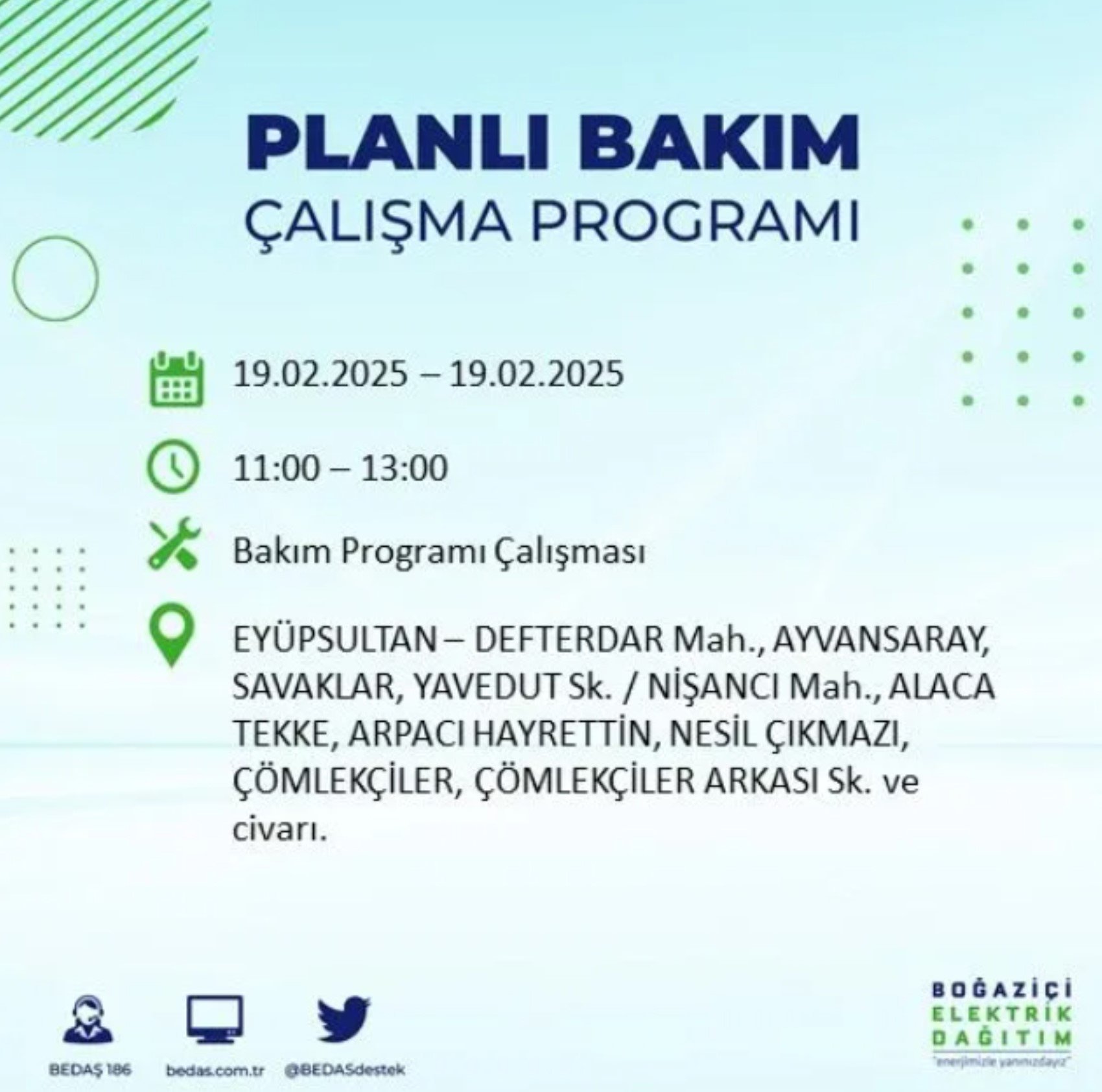 BEDAŞ açıkladı... İstanbul'da elektrik kesintisi: 19 Şubat'ta hangi mahalleler etkilenecek?