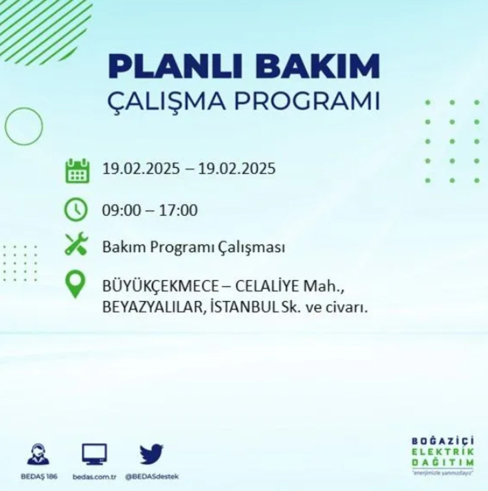 BEDAŞ açıkladı... İstanbul'da elektrik kesintisi: 19 Şubat'ta hangi mahalleler etkilenecek?