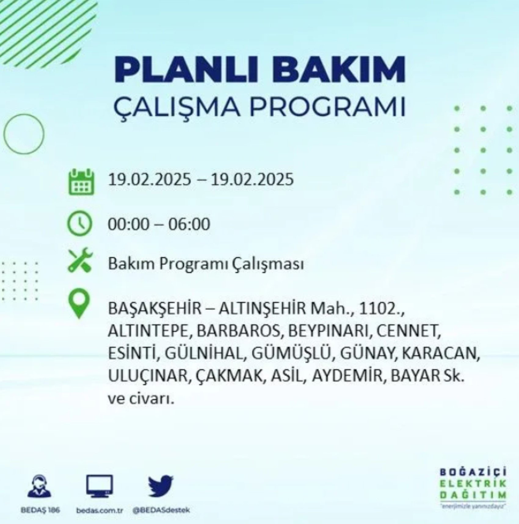 BEDAŞ açıkladı... İstanbul'da elektrik kesintisi: 19 Şubat'ta hangi mahalleler etkilenecek?