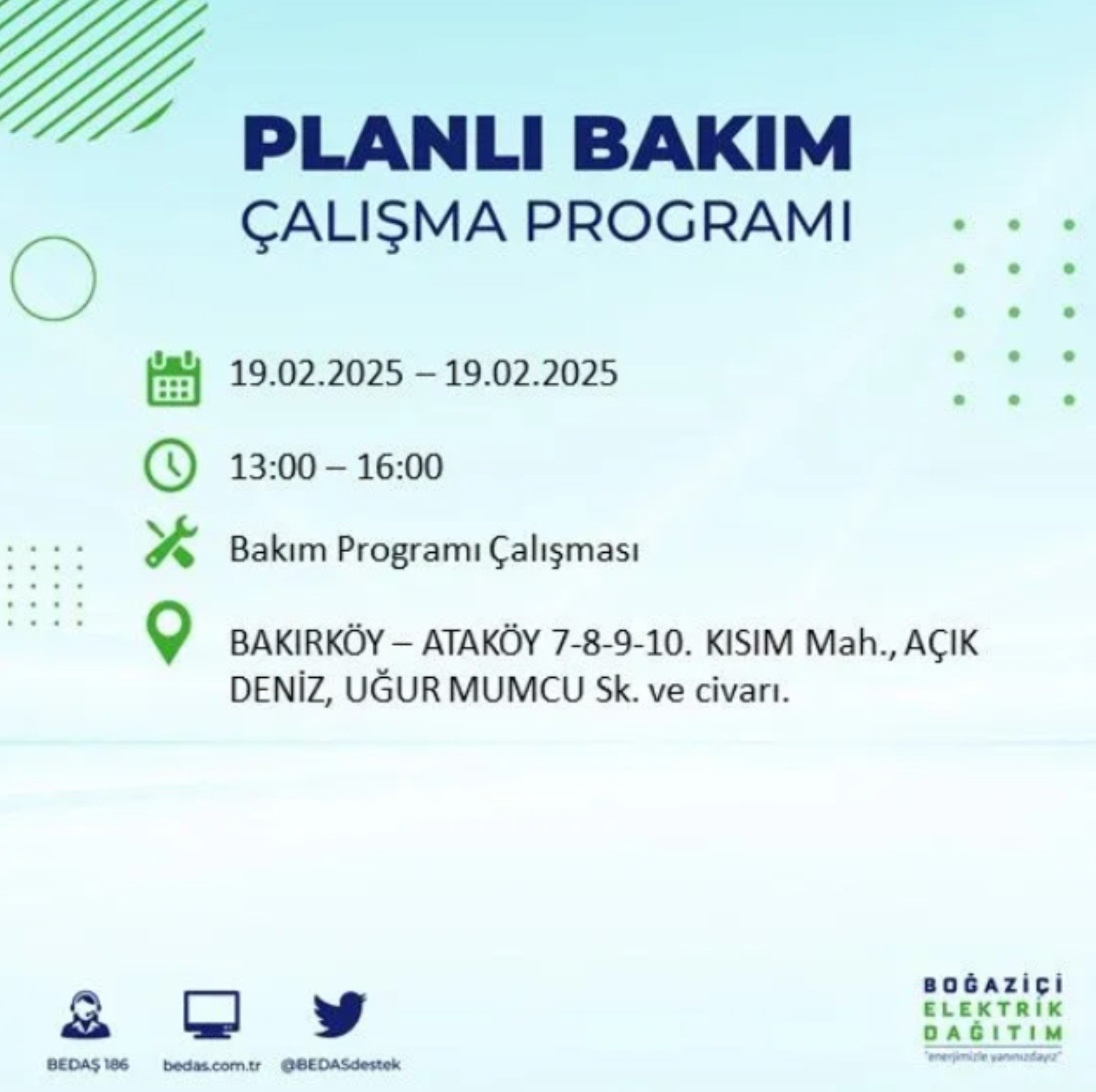 BEDAŞ açıkladı... İstanbul'da elektrik kesintisi: 19 Şubat'ta hangi mahalleler etkilenecek?