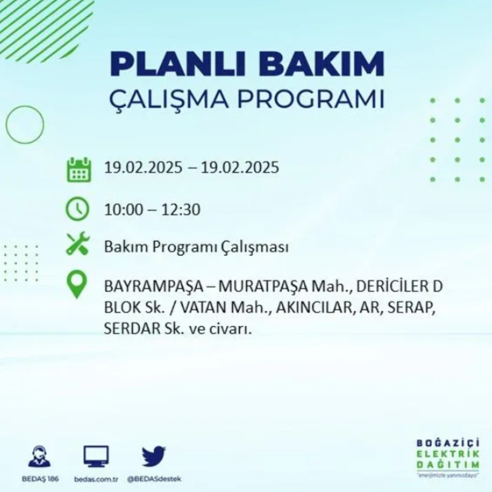 BEDAŞ açıkladı... İstanbul'da elektrik kesintisi: 19 Şubat'ta hangi mahalleler etkilenecek?