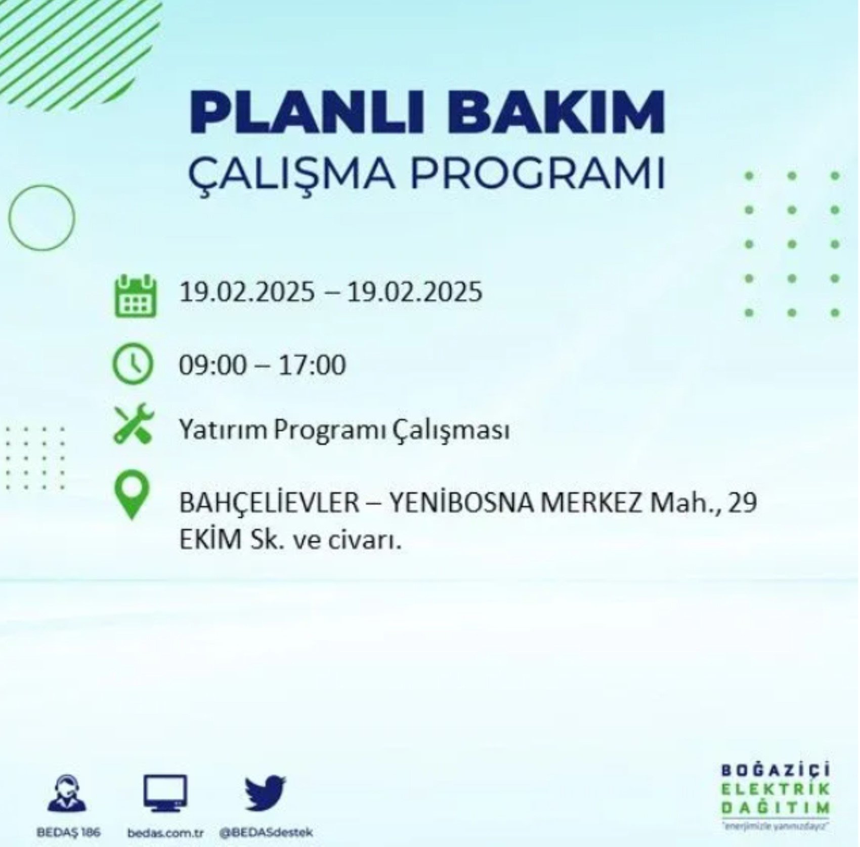 BEDAŞ açıkladı... İstanbul'da elektrik kesintisi: 19 Şubat'ta hangi mahalleler etkilenecek?