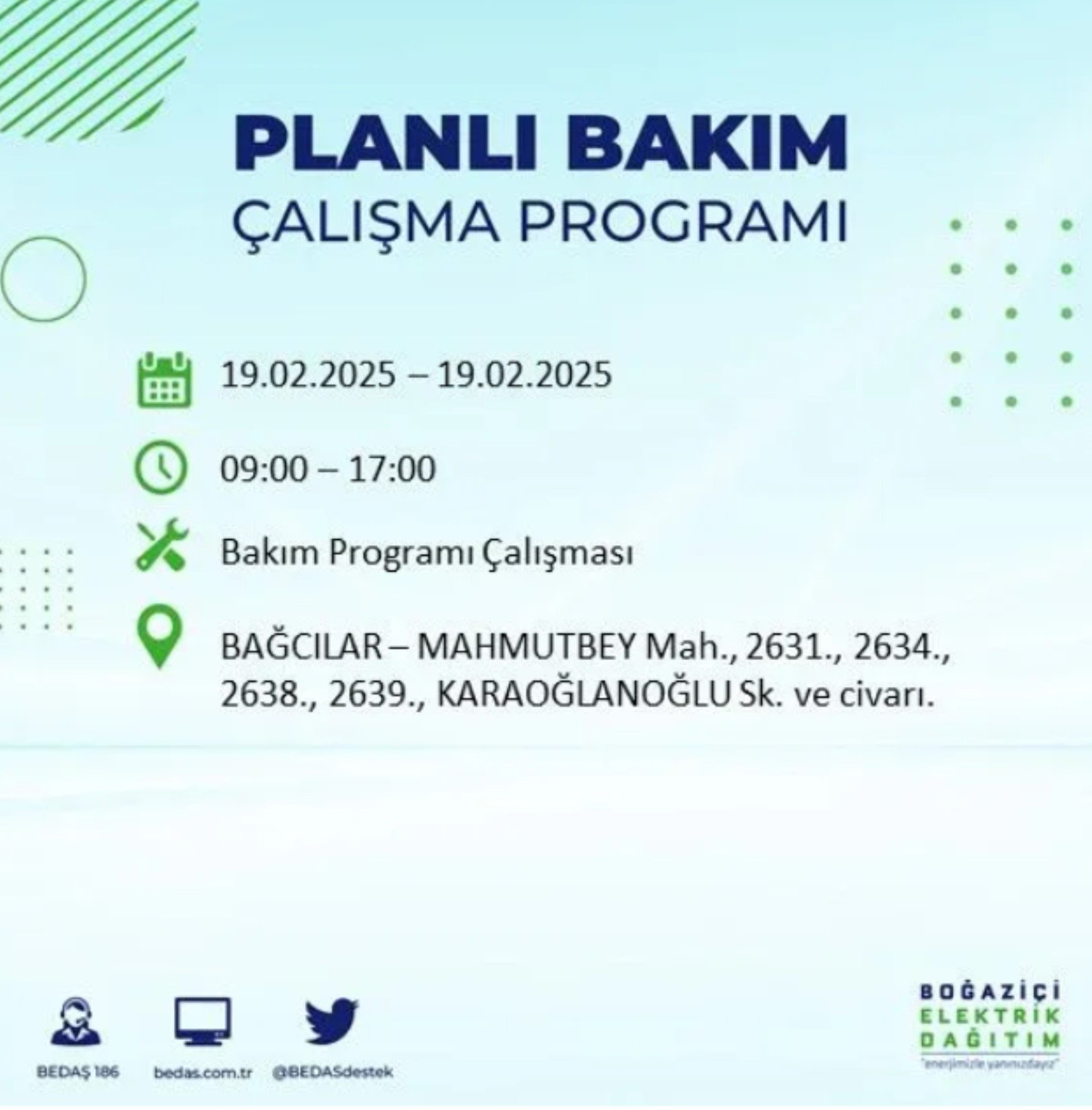 BEDAŞ açıkladı... İstanbul'da elektrik kesintisi: 19 Şubat'ta hangi mahalleler etkilenecek?