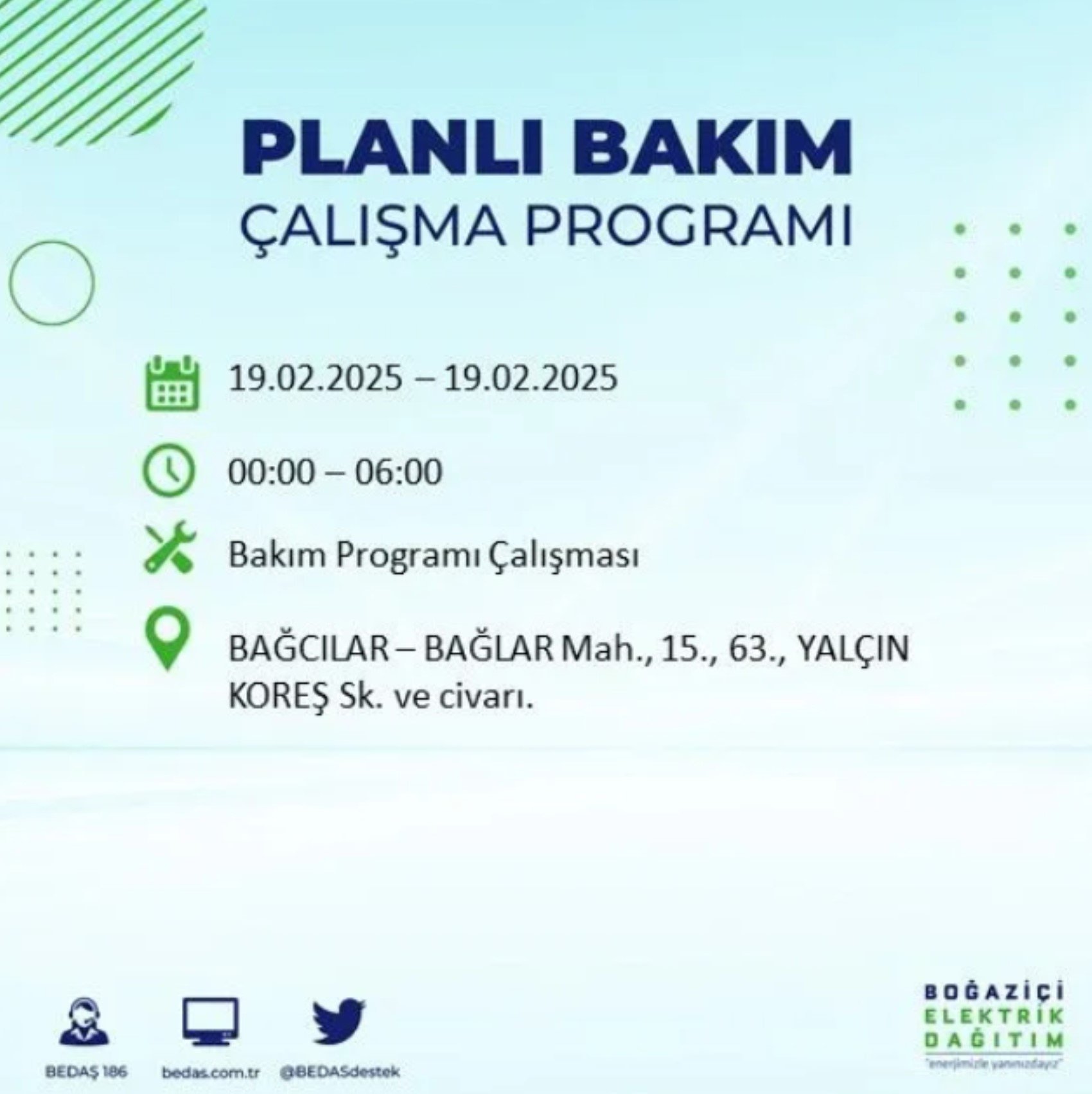 BEDAŞ açıkladı... İstanbul'da elektrik kesintisi: 19 Şubat'ta hangi mahalleler etkilenecek?