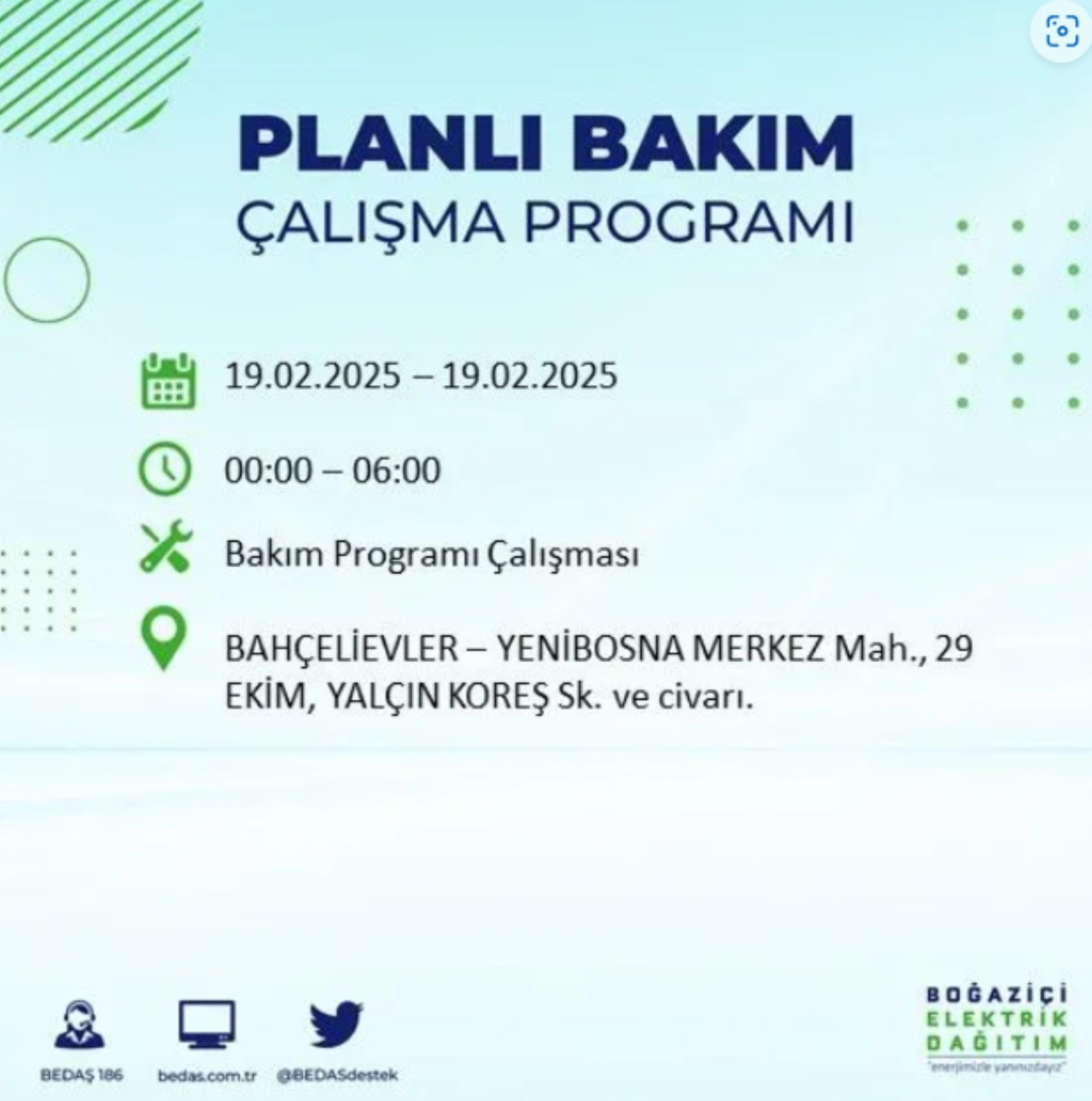 BEDAŞ açıkladı... İstanbul'da elektrik kesintisi: 19 Şubat'ta hangi mahalleler etkilenecek?