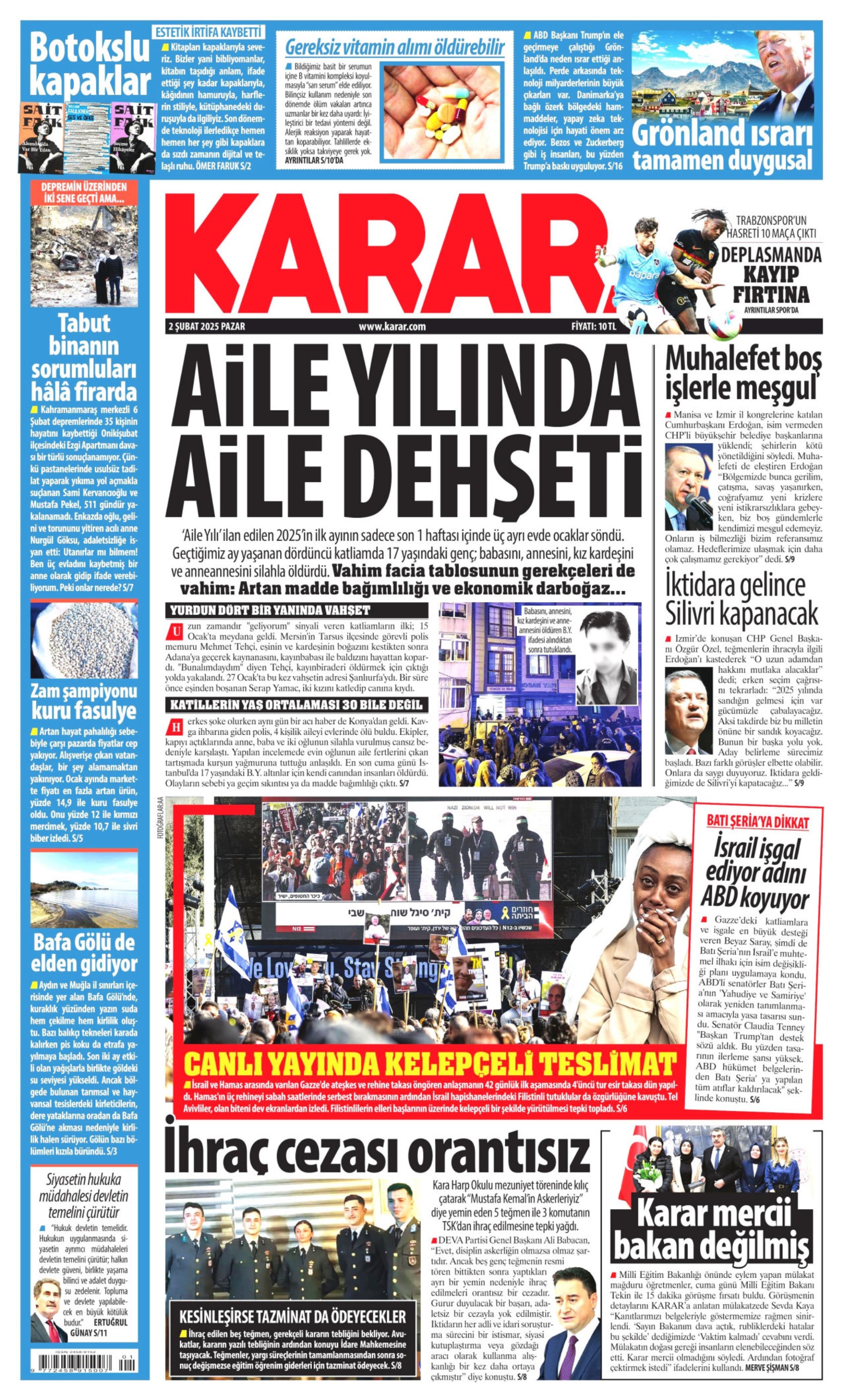 2 Şubat 2025 gazete manşetleri: ‘Teğmenleri ‘verilmeyen emre itaatsizlikten’ ihraç etmişler!'