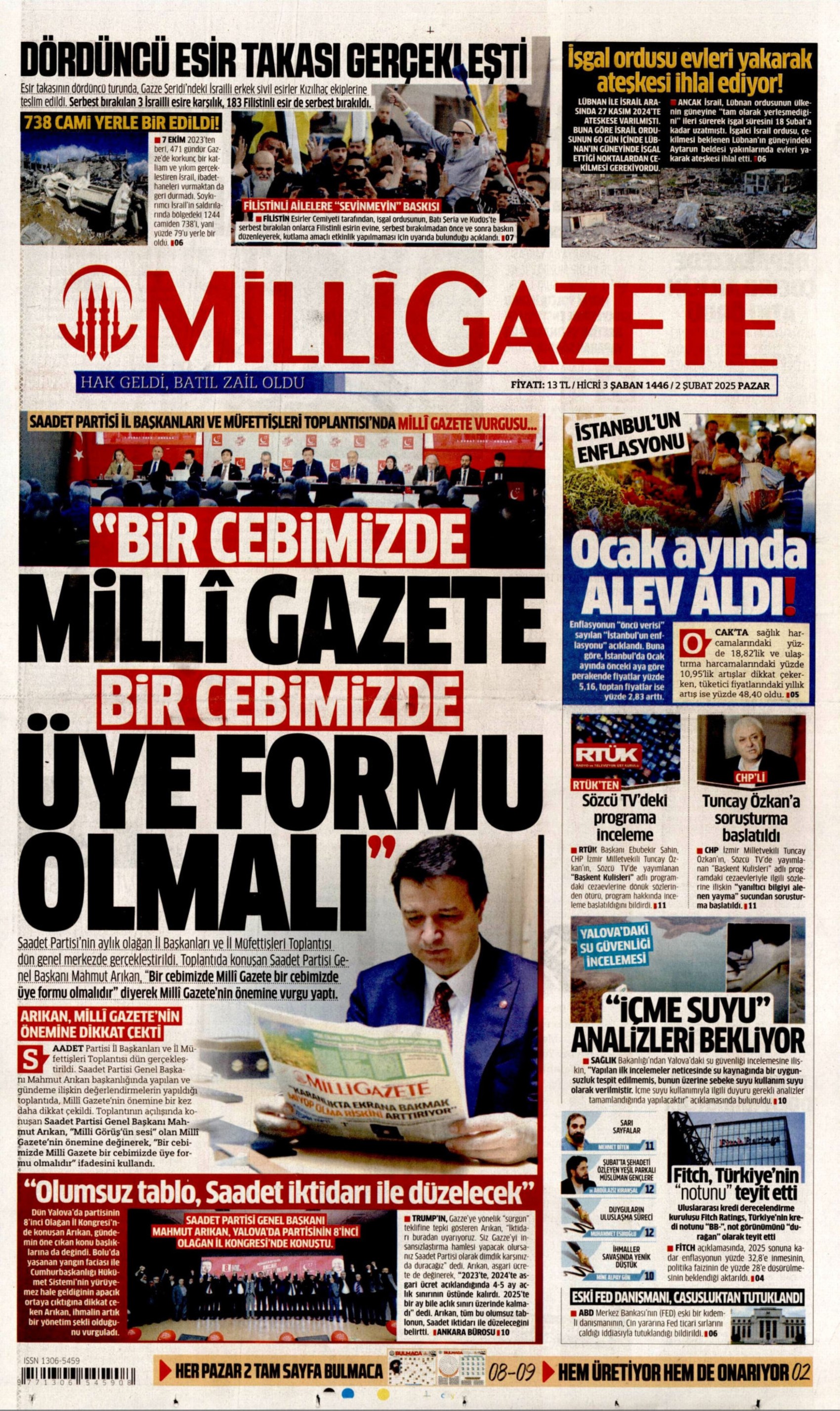 2 Şubat 2025 gazete manşetleri: ‘Teğmenleri ‘verilmeyen emre itaatsizlikten’ ihraç etmişler!'