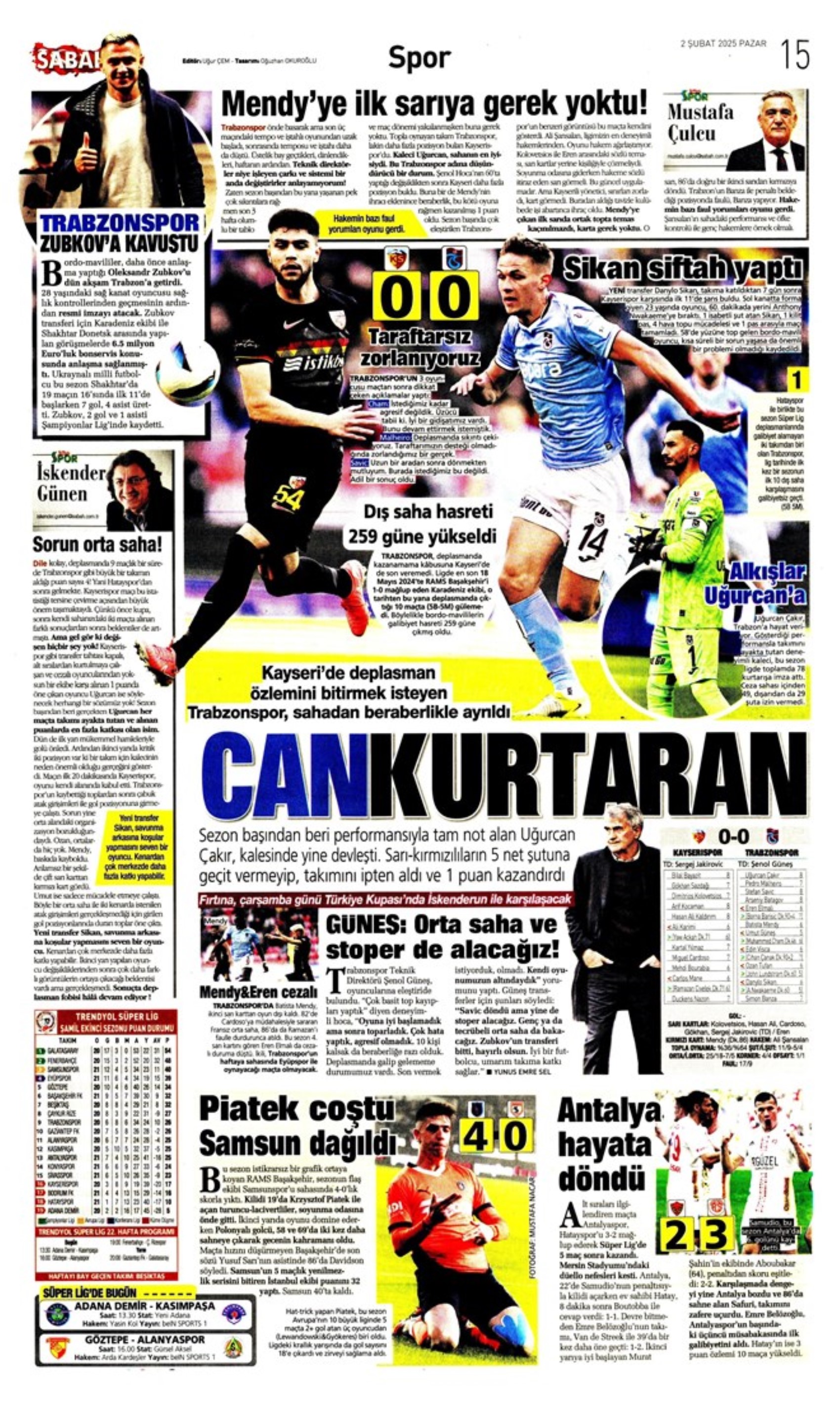 Sporun manşetleri: Fenerbahçe'de hareketli saatler: Maximin 'out' Son 'in'
