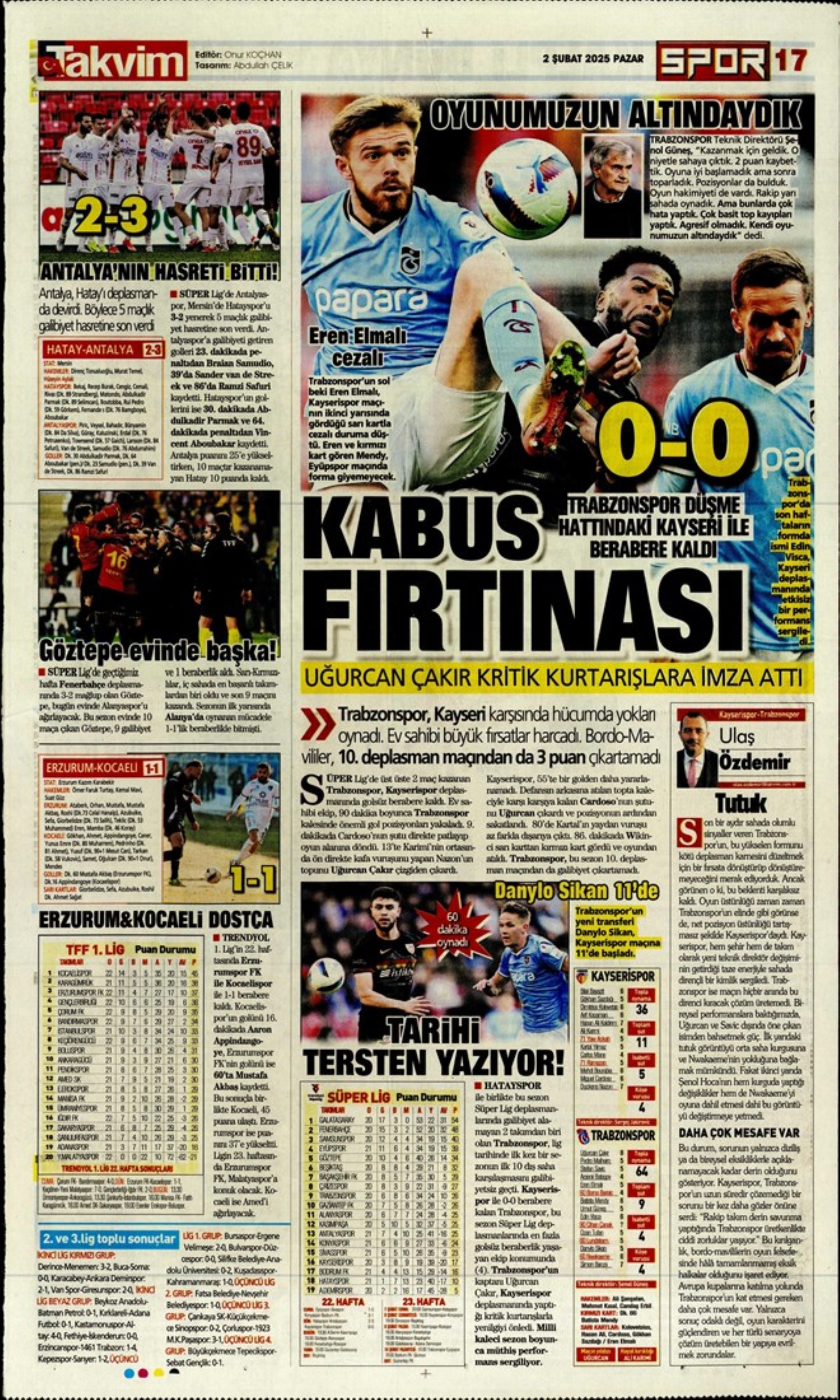 Sporun manşetleri: Fenerbahçe'de hareketli saatler: Maximin 'out' Son 'in'