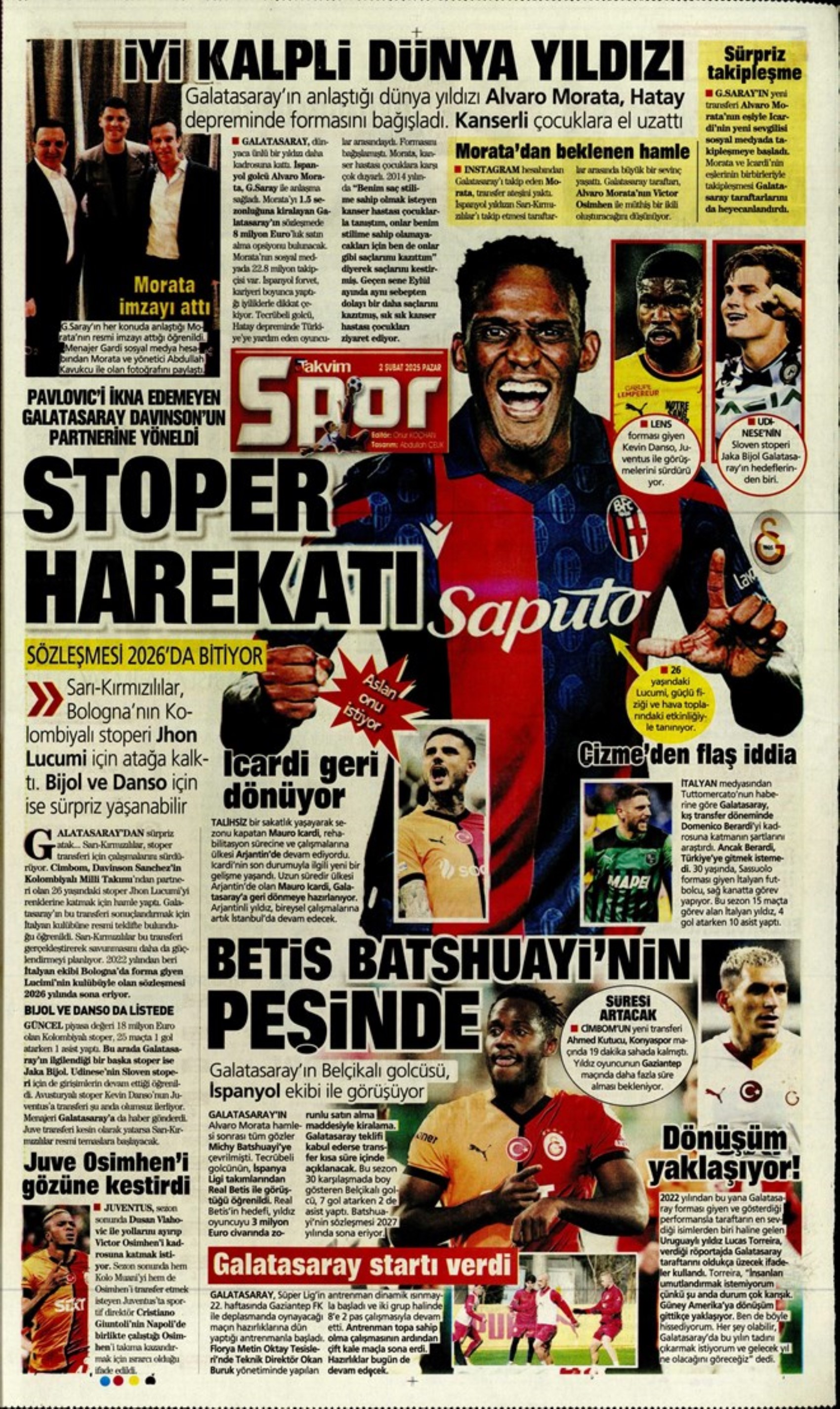Sporun manşetleri: Fenerbahçe'de hareketli saatler: Maximin 'out' Son 'in'