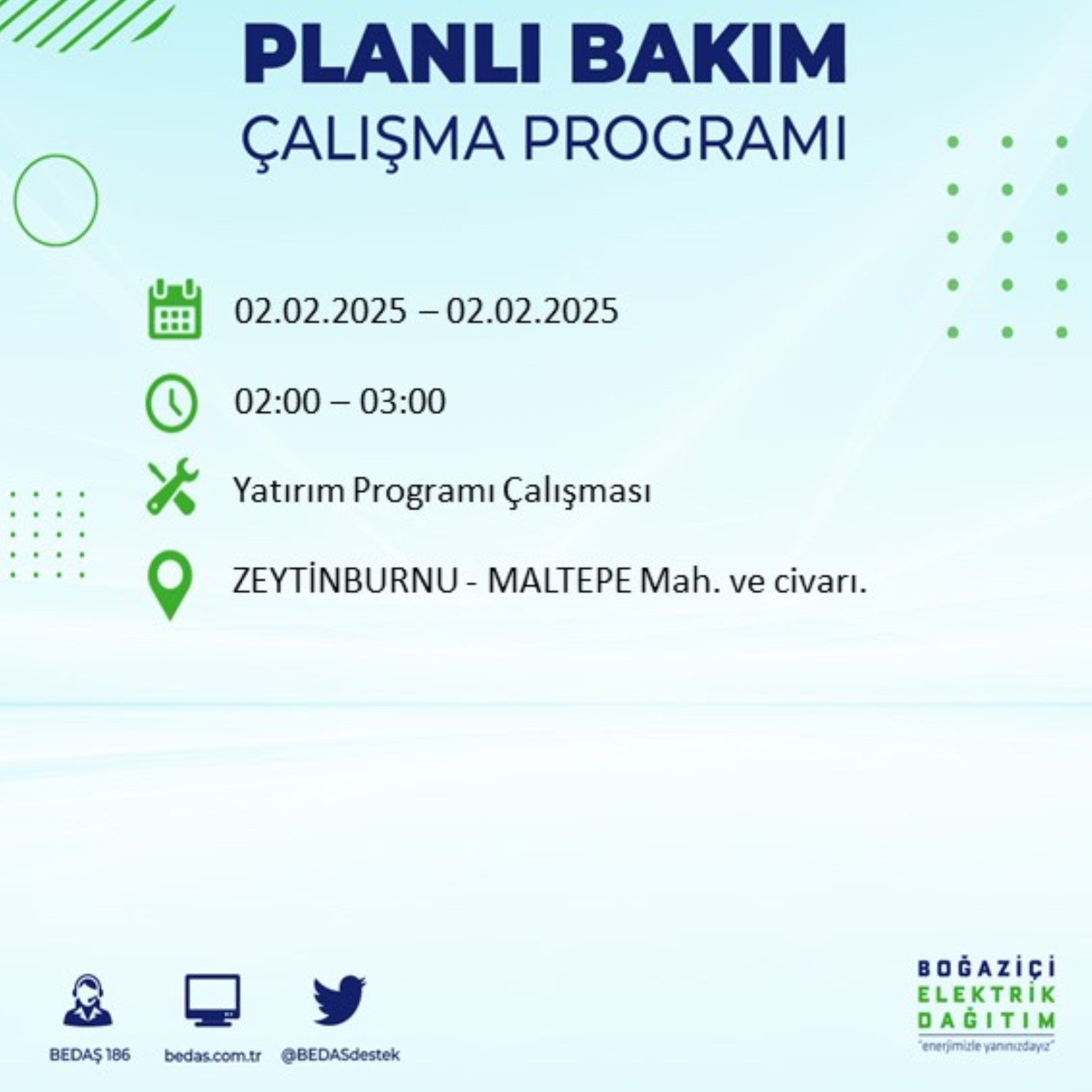 BEDAŞ açıkladı... İstanbul'da elektrik kesintisi: 2 Şubat'ta hangi mahalleler etkilenecek?