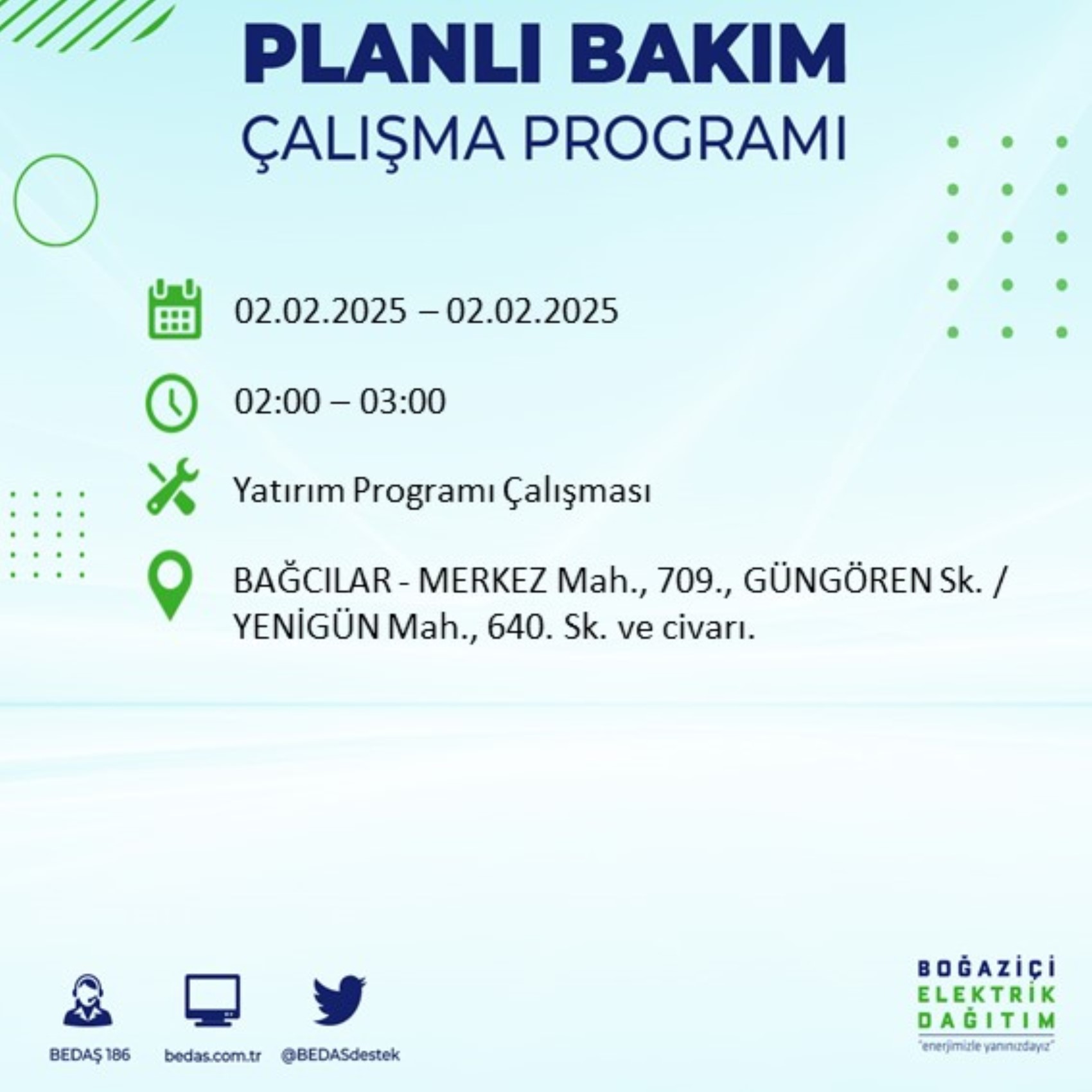 BEDAŞ açıkladı... İstanbul'da elektrik kesintisi: 2 Şubat'ta hangi mahalleler etkilenecek?