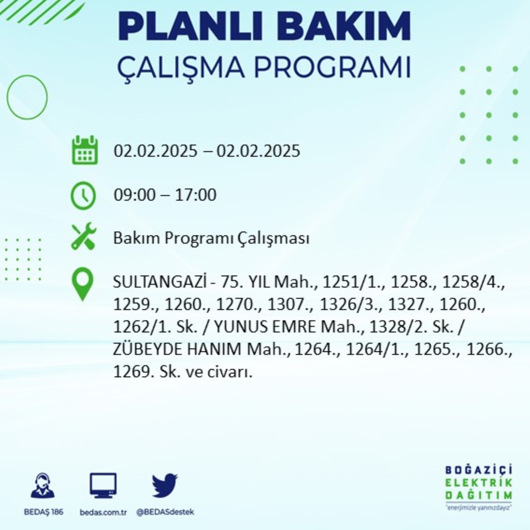 BEDAŞ açıkladı... İstanbul'da elektrik kesintisi: 2 Şubat'ta hangi mahalleler etkilenecek?