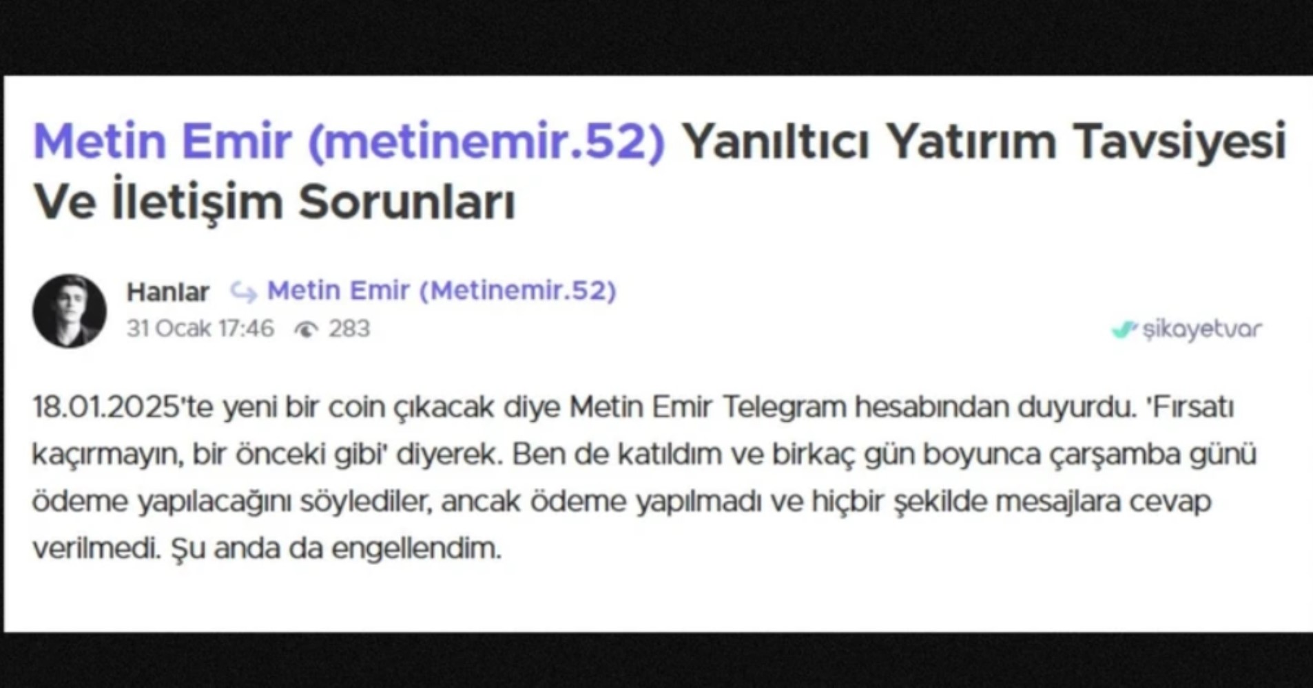 Kripto tuzak: 'Bitcoin yorumcusu' hakkında dolandırıcılık iddiası!