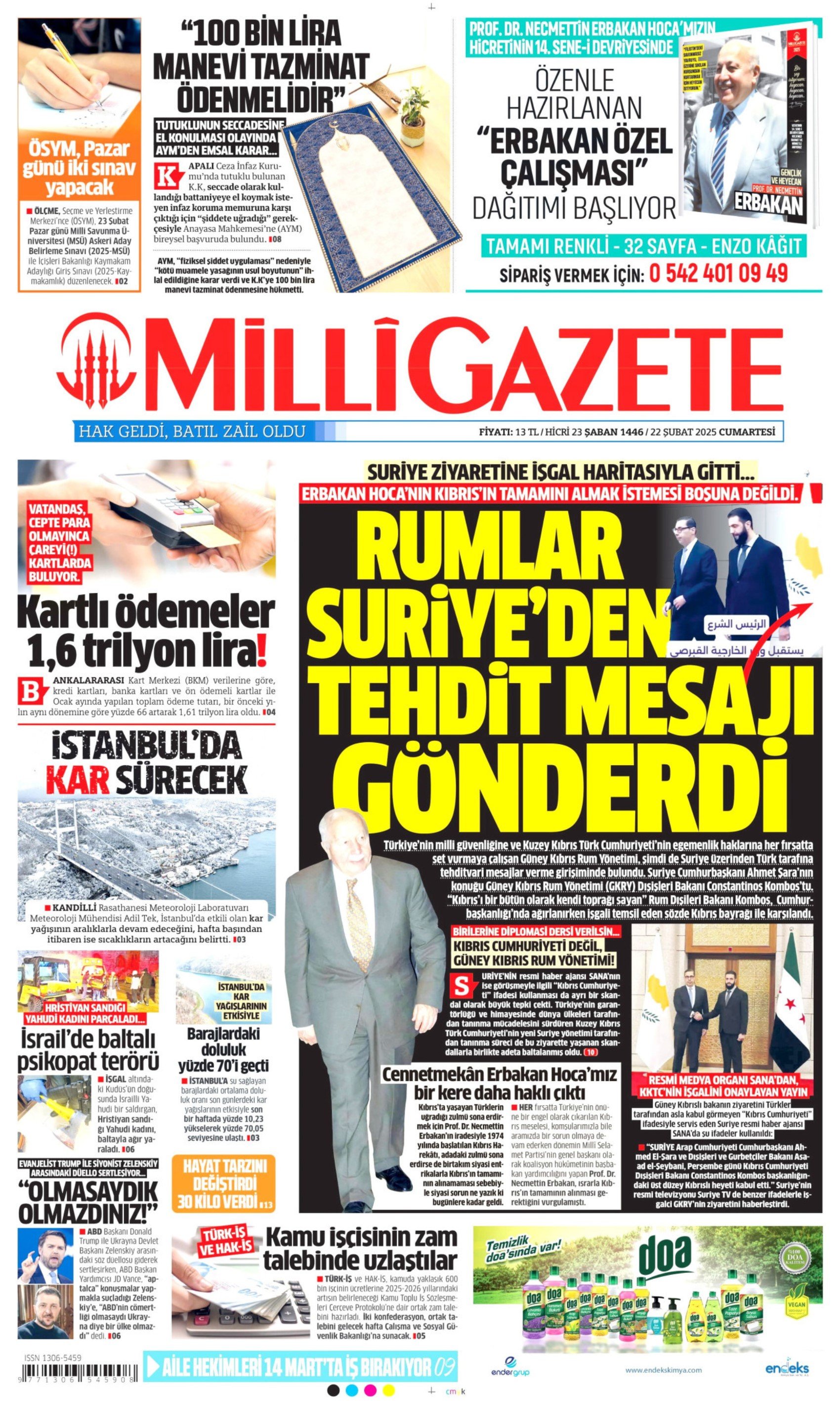 22 Şubat 2025 gazete manşetleri: Gazeteler, İmamoğlu'nun adaylığını ve Maydonoz Döner operasyonunu nasıl gördü?