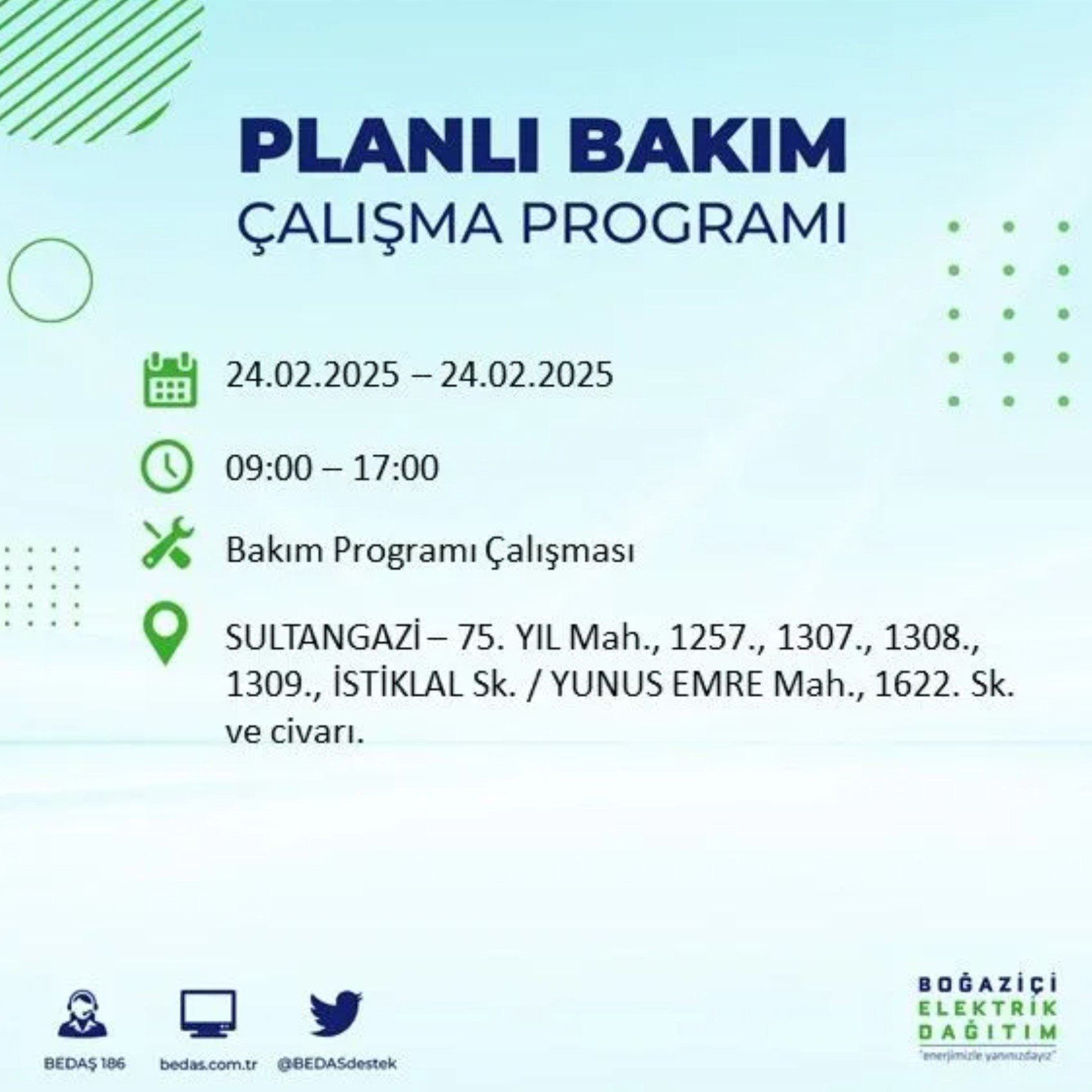 BEDAŞ açıkladı... İstanbul'da elektrik kesintisi: 24 Şubat'ta hangi mahalleler etkilenecek?