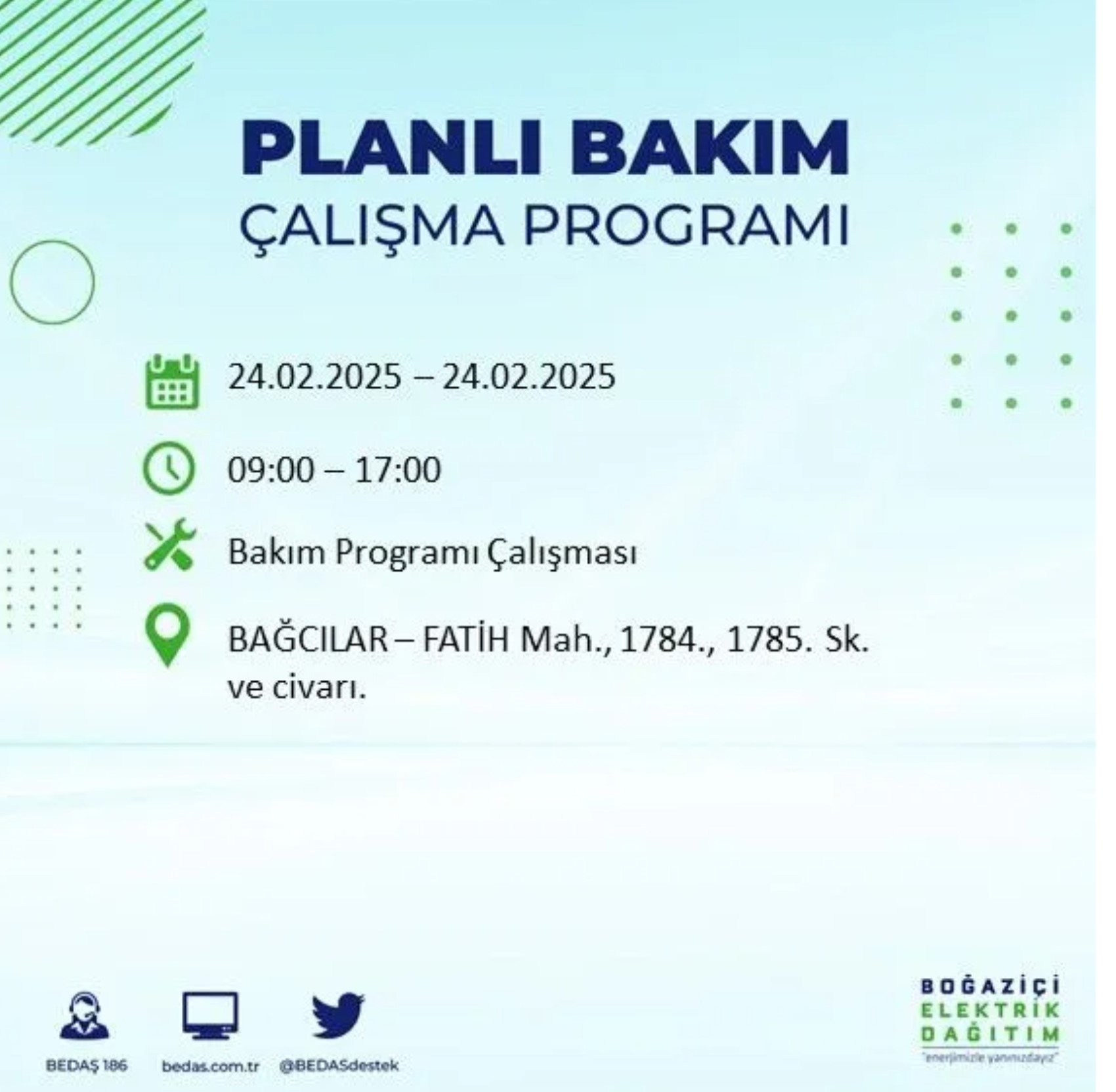 BEDAŞ açıkladı... İstanbul'da elektrik kesintisi: 24 Şubat'ta hangi mahalleler etkilenecek?