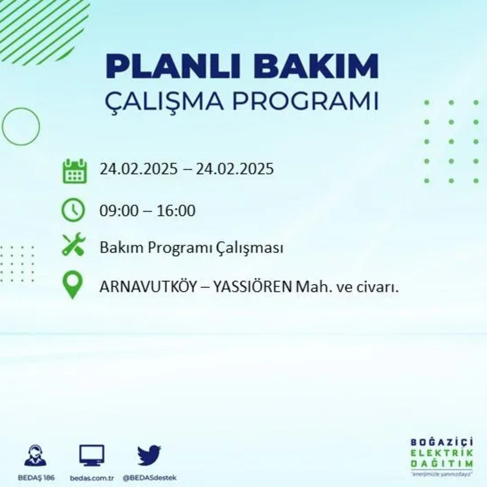 BEDAŞ açıkladı... İstanbul'da elektrik kesintisi: 24 Şubat'ta hangi mahalleler etkilenecek?