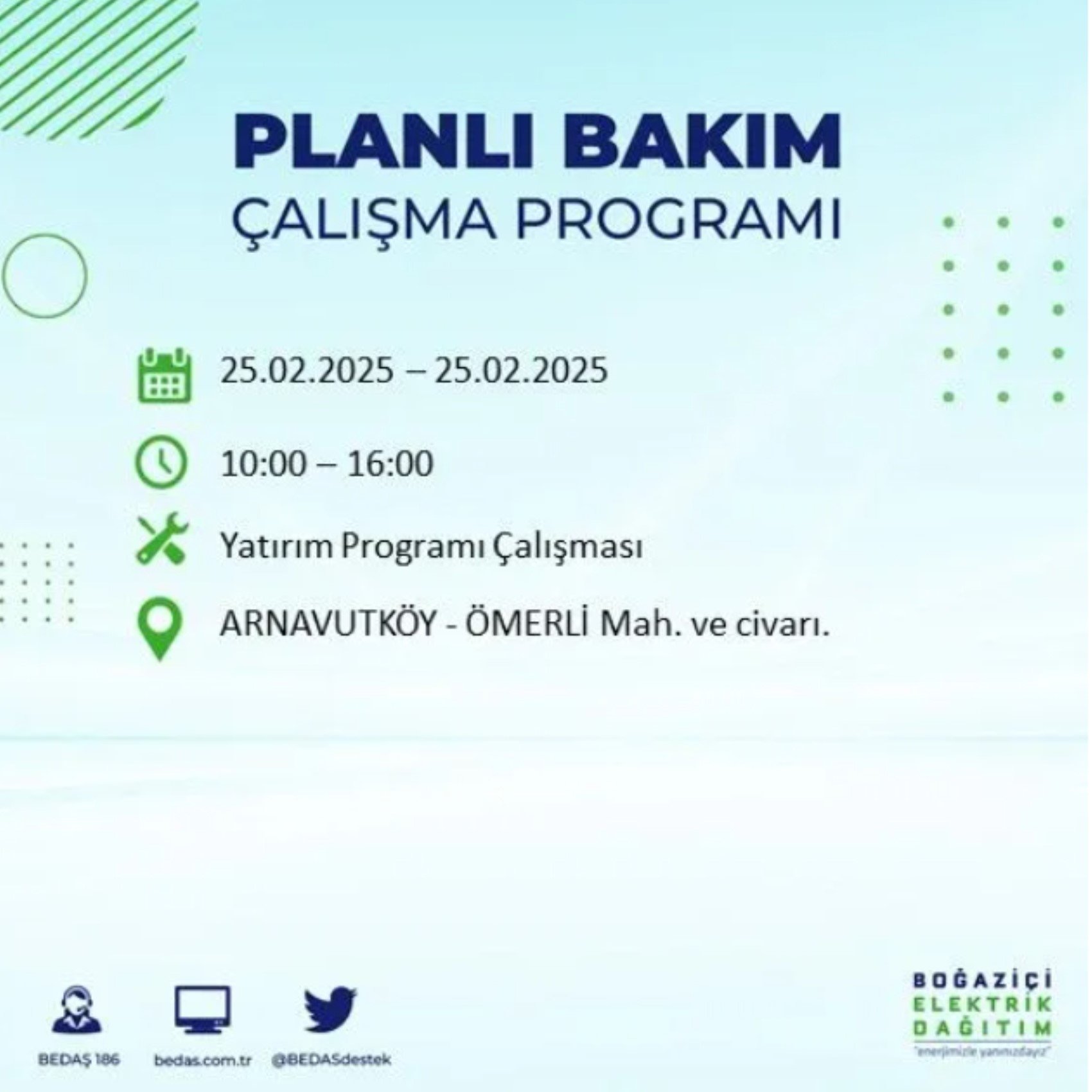 BEDAŞ açıkladı... İstanbul'da elektrik kesintisi: 25 Şubat'ta hangi mahalleler etkilenecek?