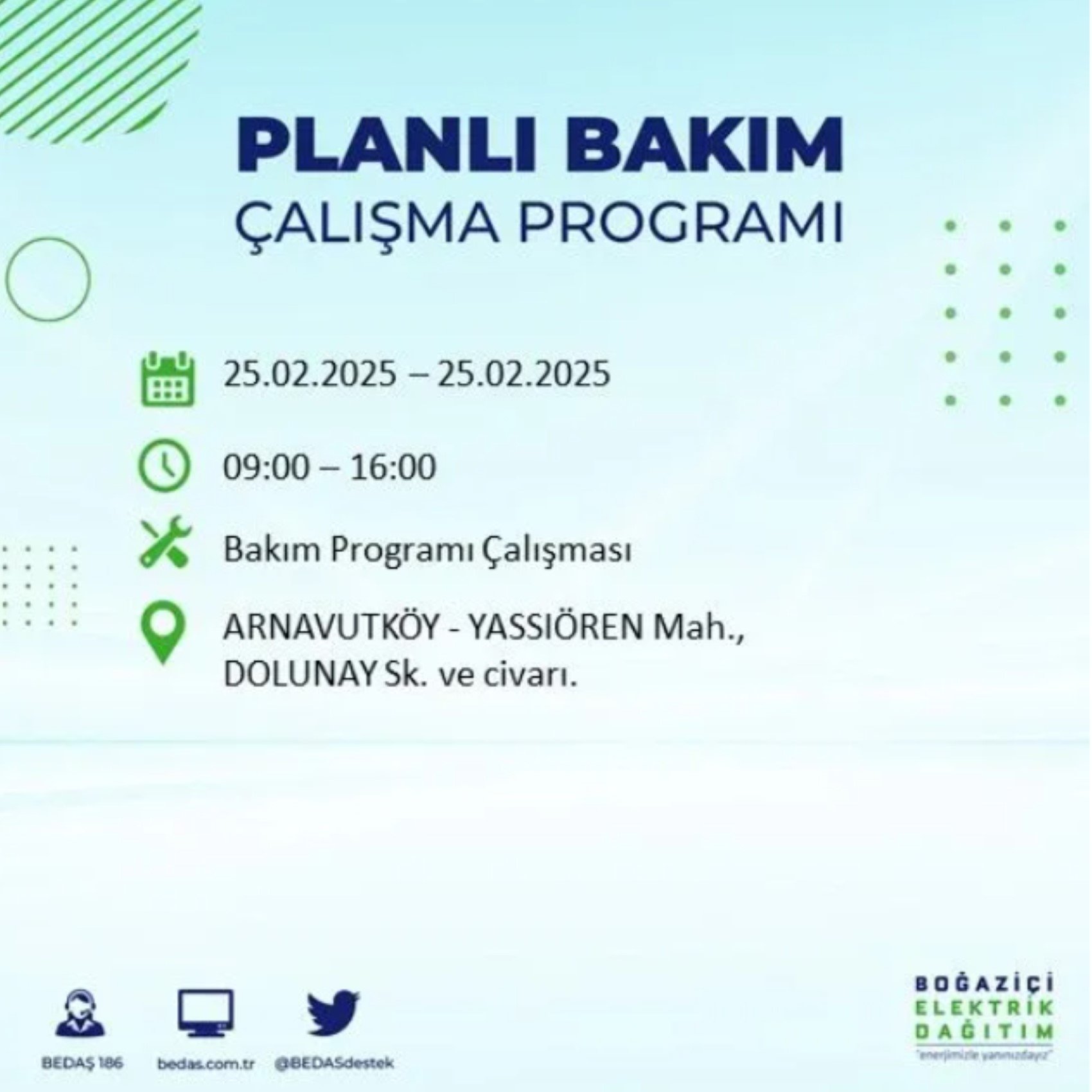 BEDAŞ açıkladı... İstanbul'da elektrik kesintisi: 25 Şubat'ta hangi mahalleler etkilenecek?