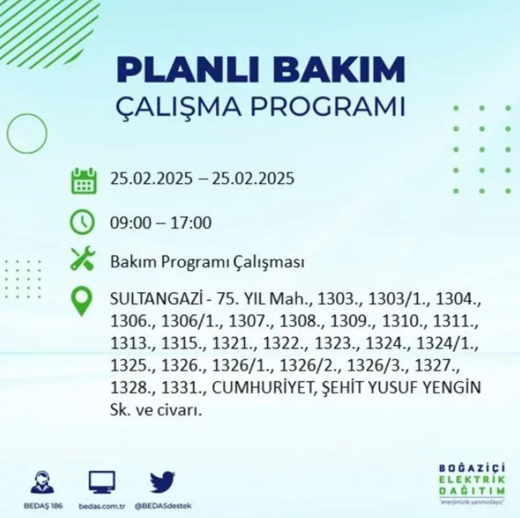 BEDAŞ açıkladı... İstanbul'da elektrik kesintisi: 25 Şubat'ta hangi mahalleler etkilenecek?