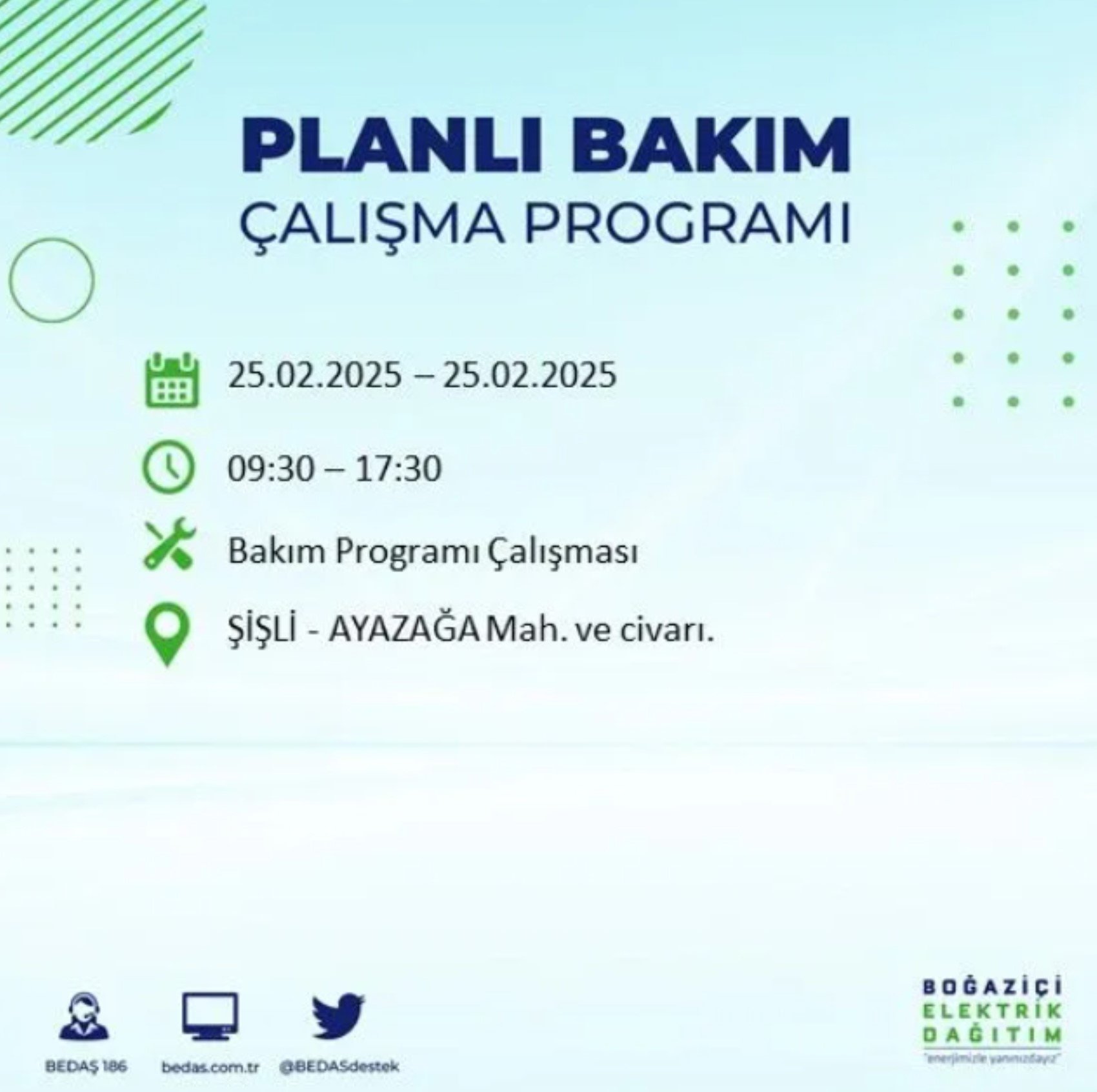 BEDAŞ açıkladı... İstanbul'da elektrik kesintisi: 25 Şubat'ta hangi mahalleler etkilenecek?