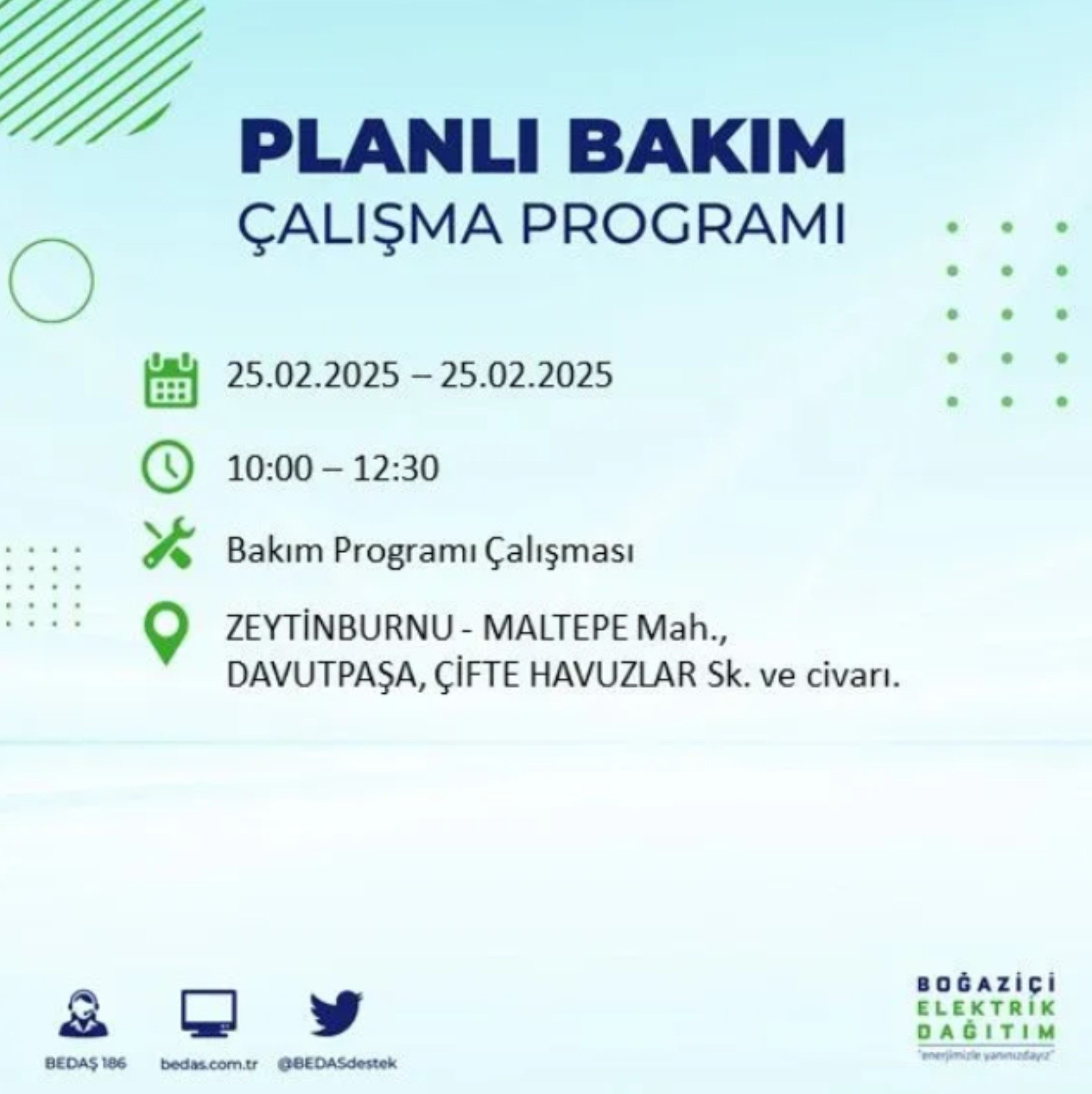 BEDAŞ açıkladı... İstanbul'da elektrik kesintisi: 25 Şubat'ta hangi mahalleler etkilenecek?