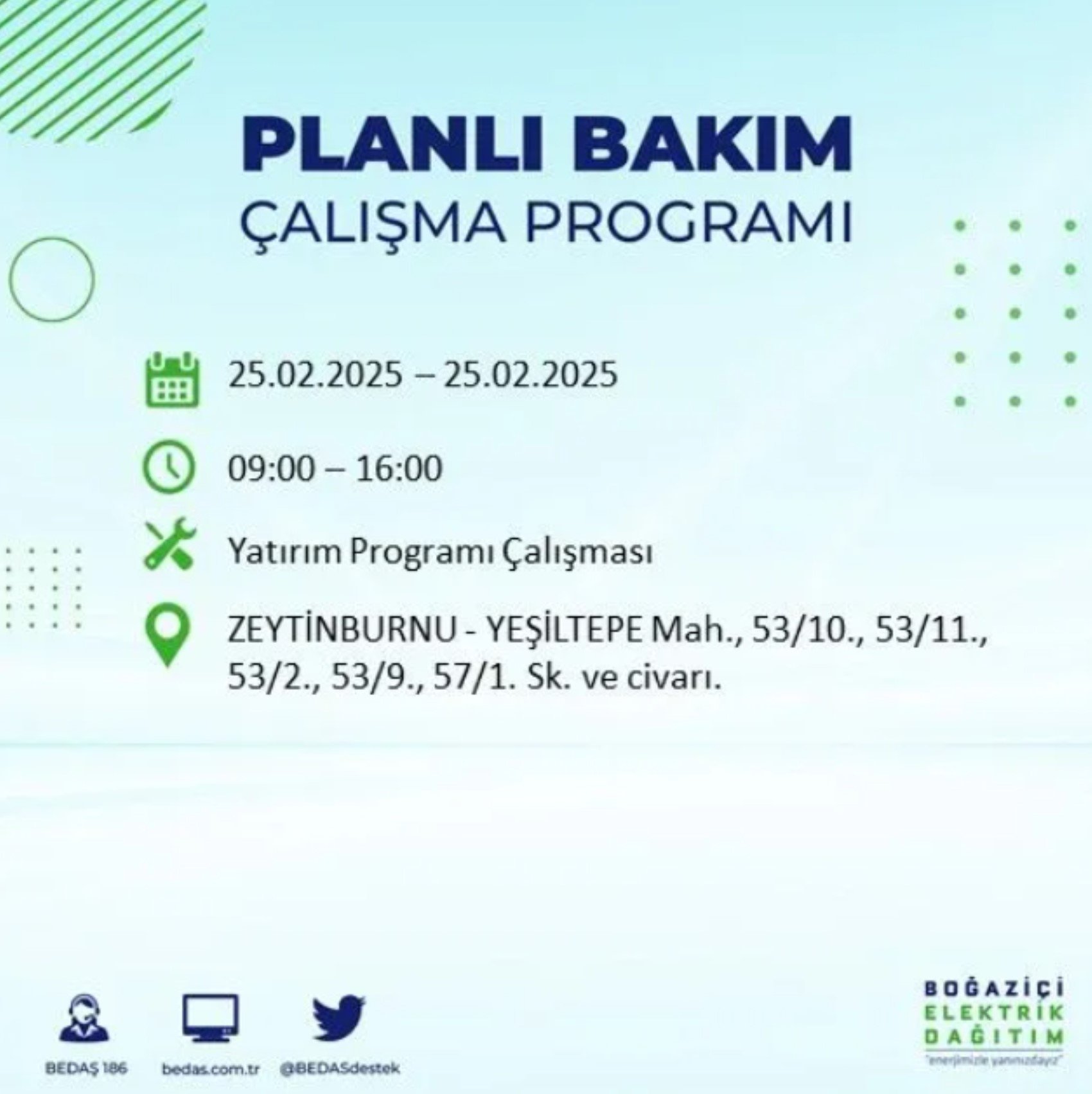 BEDAŞ açıkladı... İstanbul'da elektrik kesintisi: 25 Şubat'ta hangi mahalleler etkilenecek?