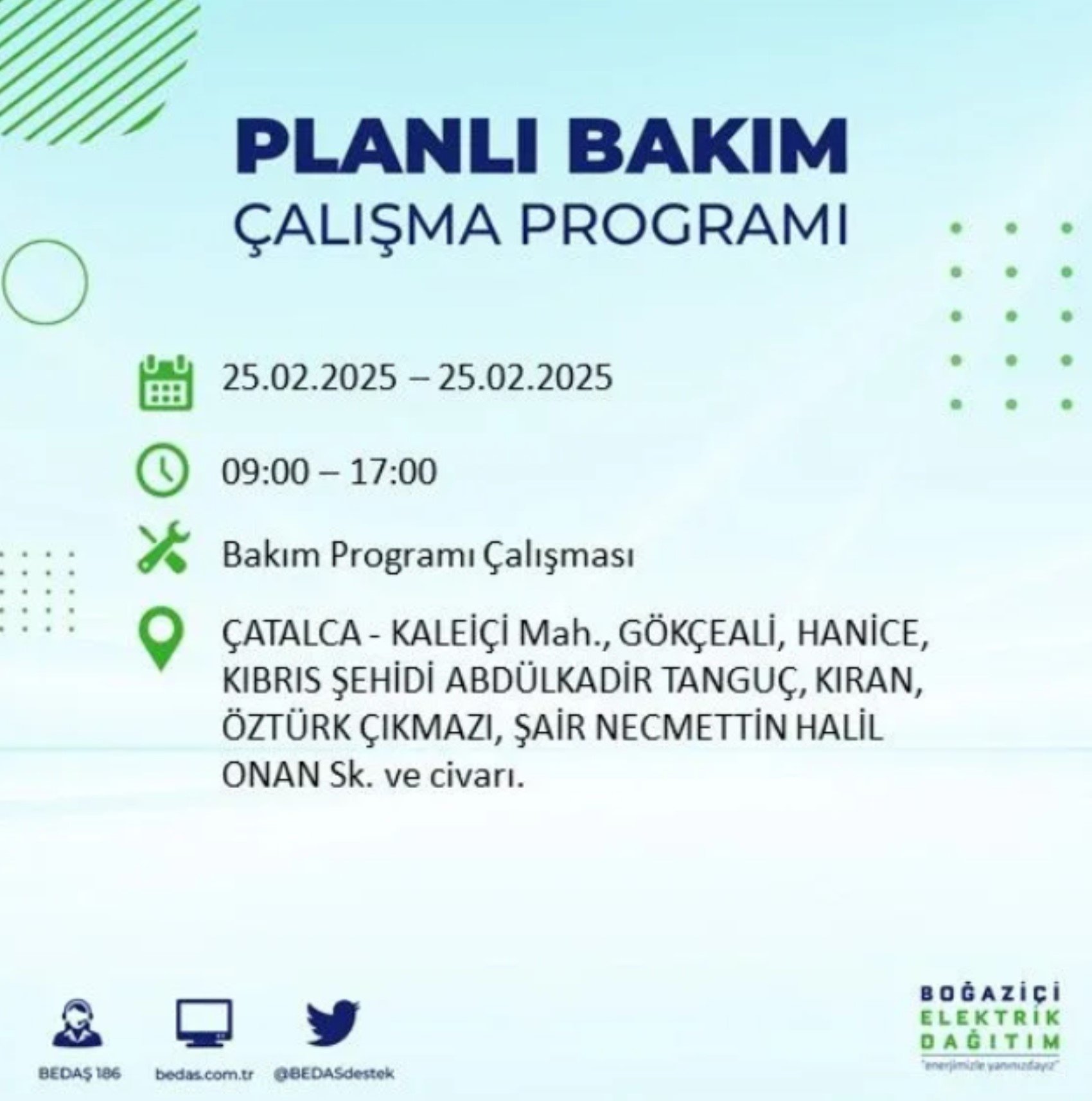 BEDAŞ açıkladı... İstanbul'da elektrik kesintisi: 25 Şubat'ta hangi mahalleler etkilenecek?