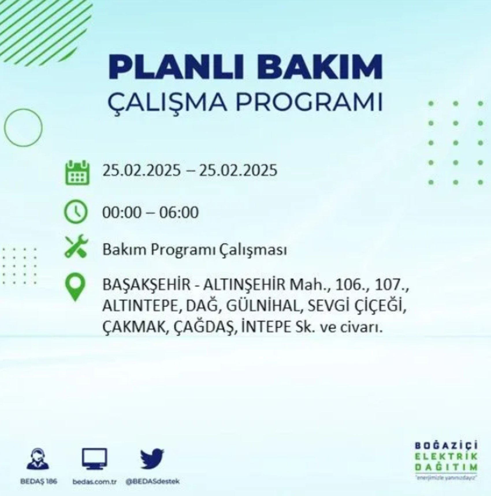 BEDAŞ açıkladı... İstanbul'da elektrik kesintisi: 25 Şubat'ta hangi mahalleler etkilenecek?